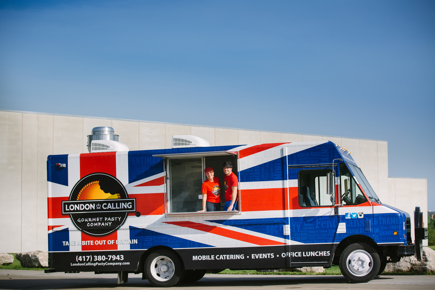London Calling Pasty Company food truck with owners Neil Gomme and Carrie Mitchell in Springfield, Mo. Photos by Brad Zweerink