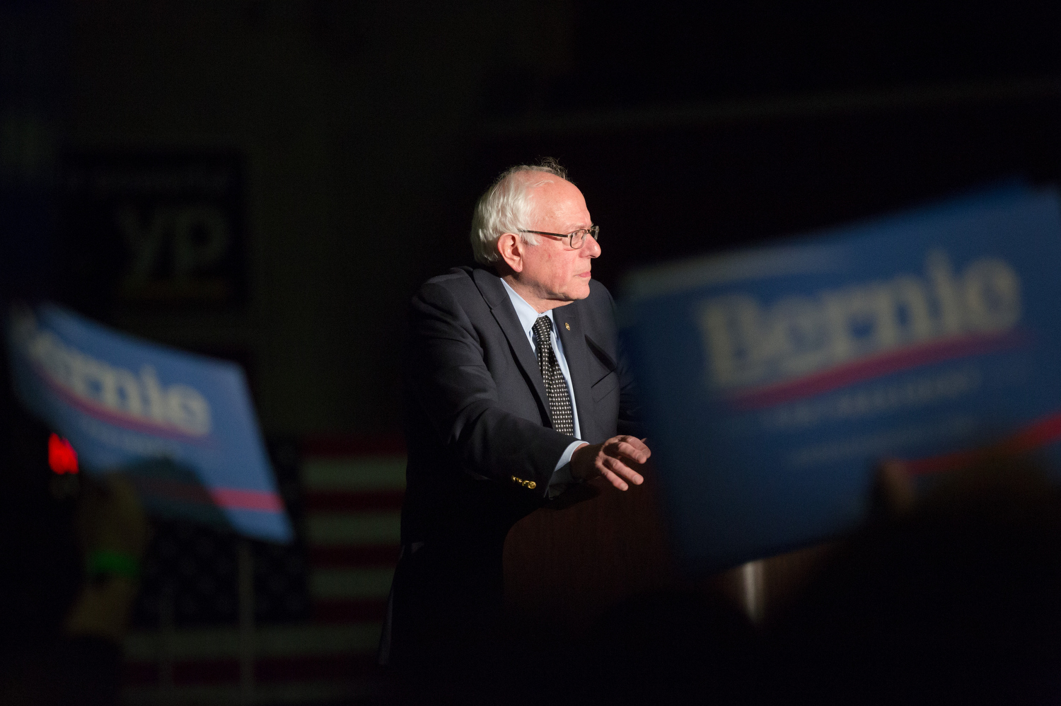 Democratic presidential candidate Sen. Bernie Sanders, I-Vt., speaks during a campaign rally at JQH Arena at Missouri State University in Springfield, Mo., Saturday, March 12, 2016.