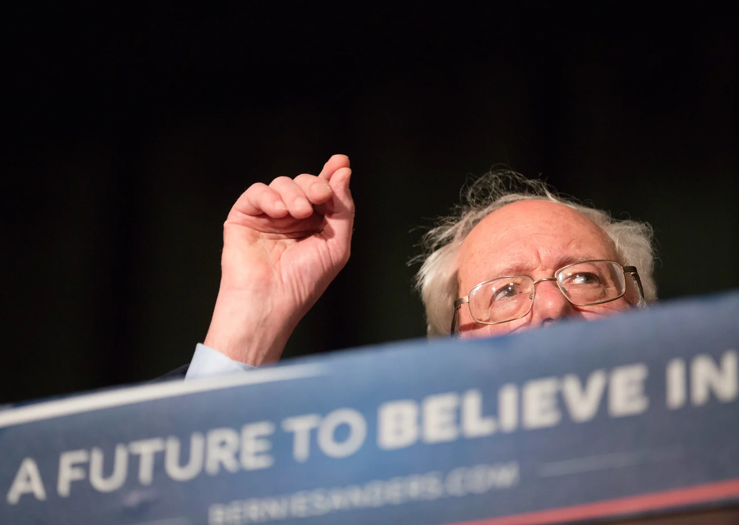 Democratic presidential candidate Sen. Bernie Sanders, I-Vt., speaks during a campaign rally at JQH Arena at Missouri State University in Springfield, Mo., Saturday, March 12, 2016.