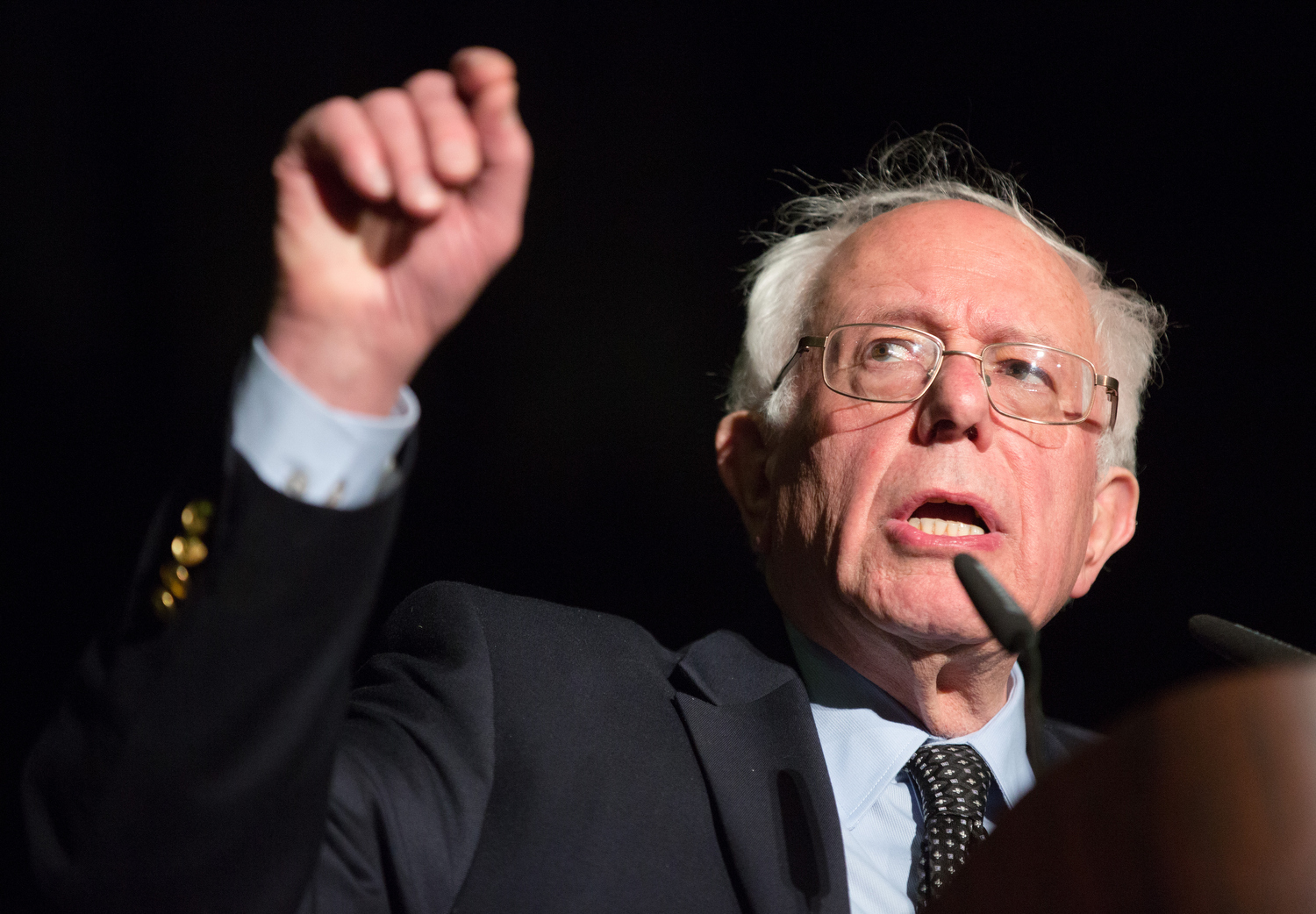 Democratic presidential candidate Sen. Bernie Sanders, I-Vt., speaks during a campaign rally at JQH Arena at Missouri State University in Springfield, Mo., Saturday, March 12, 2016.