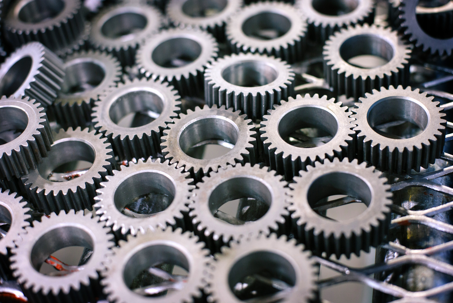 Gears for remanufactured starters at the SRC Electrical facility on Sunshine in Springfield, Mo. on Nov. 22, 2016. Photo by Brad Zweerink.