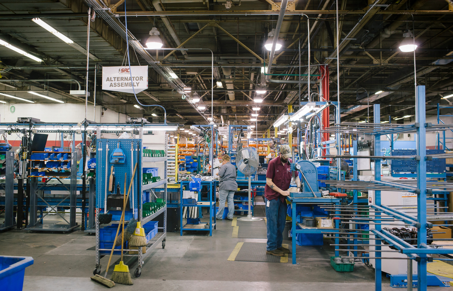 The alternator assembly area at the SRC Electrical facility on Sunshine in Springfield, Mo. on Nov. 22, 2016. Photo by Brad Zweerink.