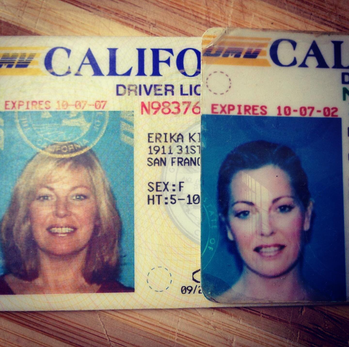 Omg...old drivers licenses! Those were the days!!! #vinividivici #olddriverslicense #2002 #2007 #timegoesby