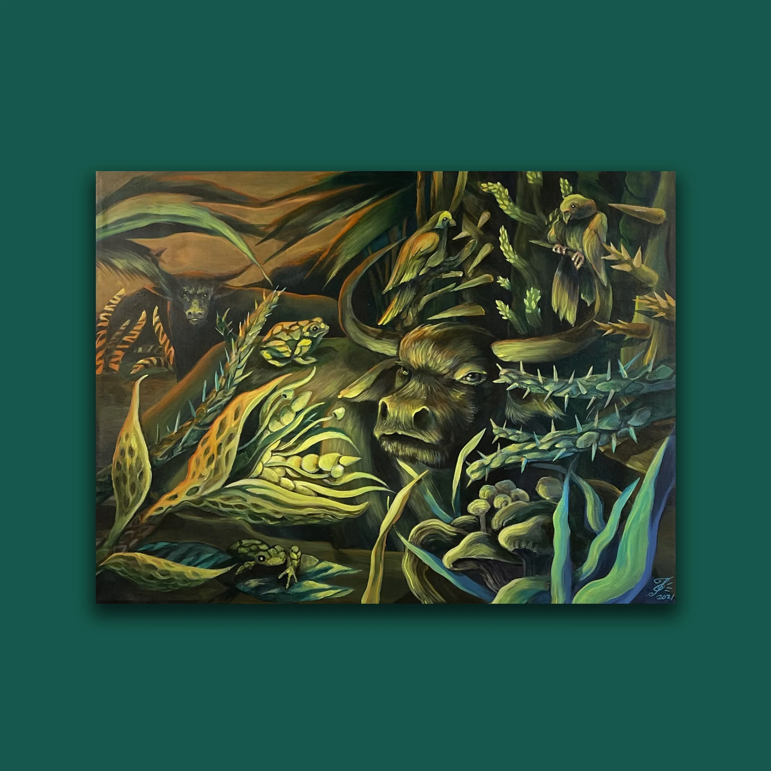 “Frui se simul/Fungus Root-Groove”, 2021  (60x80cm)