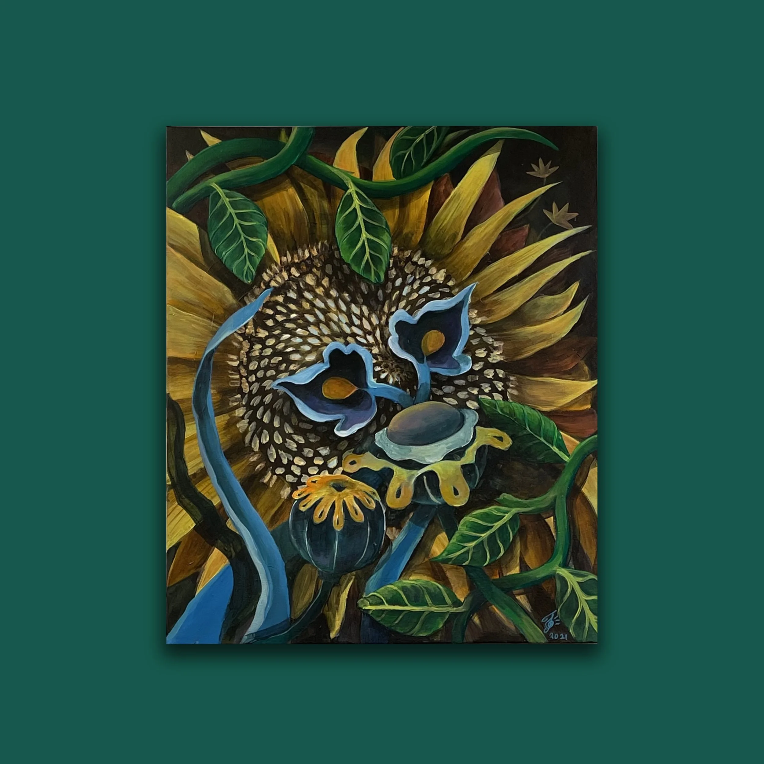 «Helianthus oculos», 2021  (50x60cm)