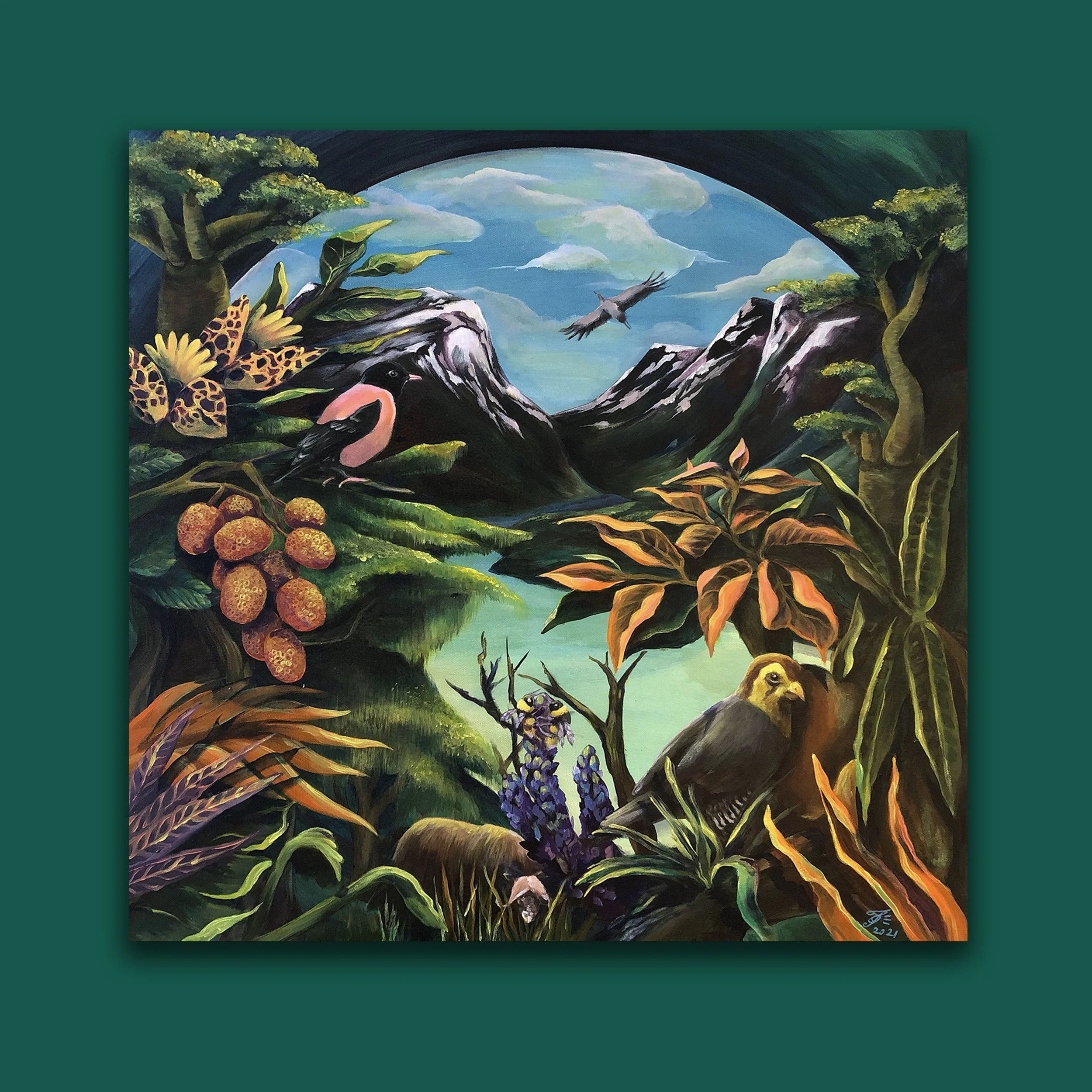 «A passage through the nordic lands/ Iter per Nordic Terras», 2021 (80x80cm)