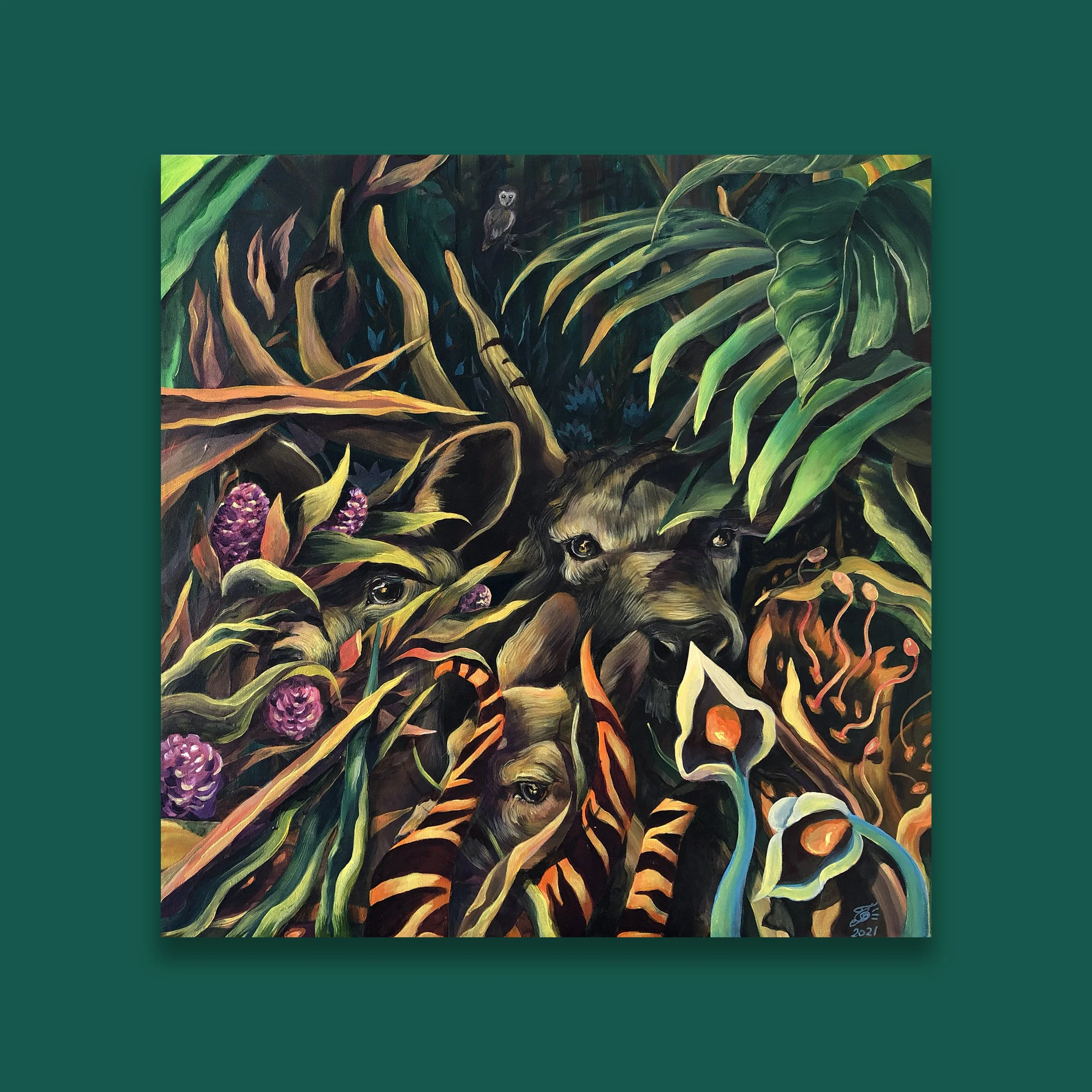 "Per Omnes, in familia/ Post-lockdown Revelations", 2021, (80x80)