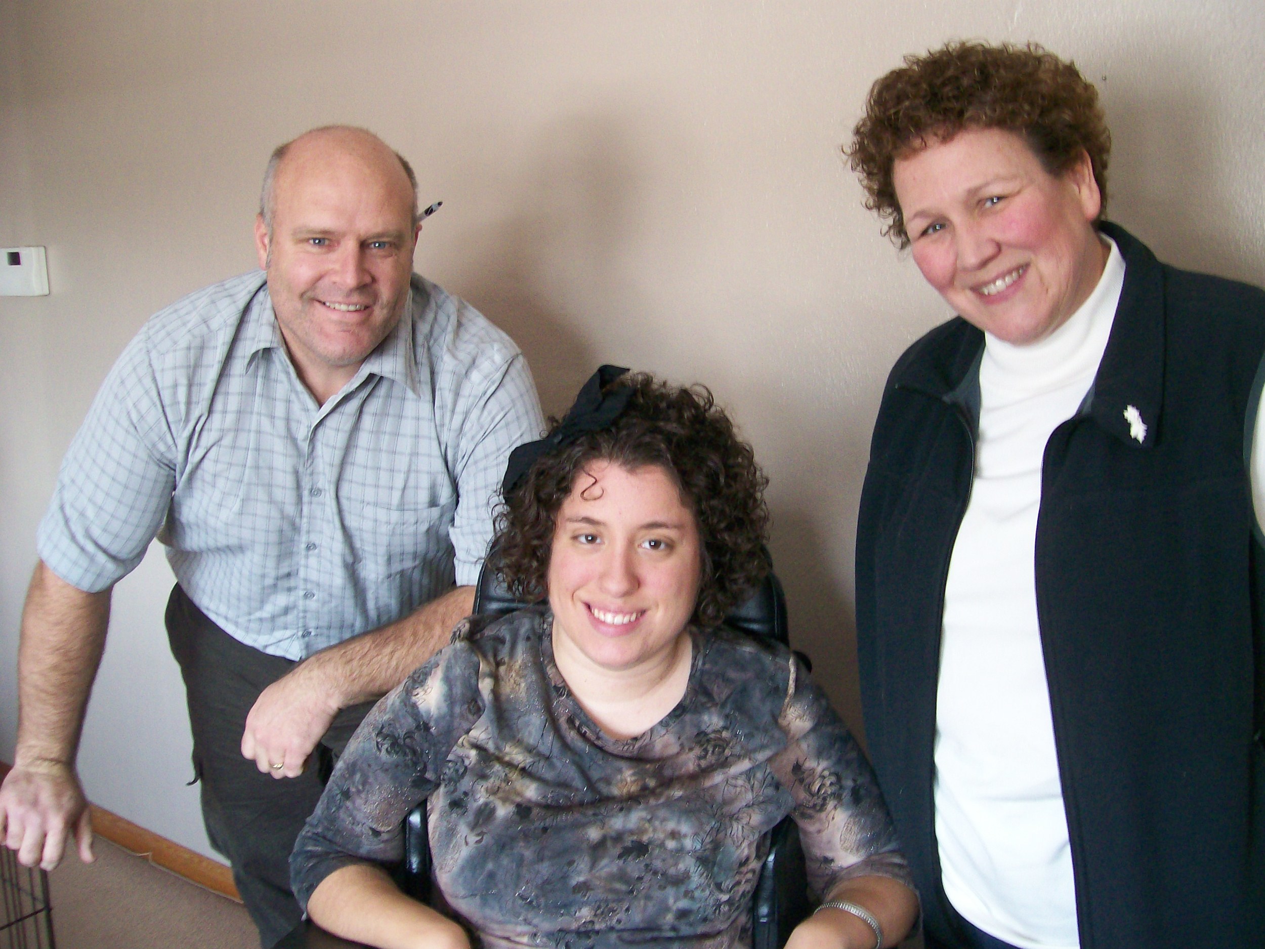 Rick Weddle; Wheelchair Fitting Specialist and Linda Markstein, Physical Therapist