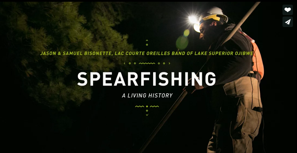 Spearfishing ~ Jason and Samuel Bisonette, Lac Courte Oreilles Band of Lake Superior Ojibwe