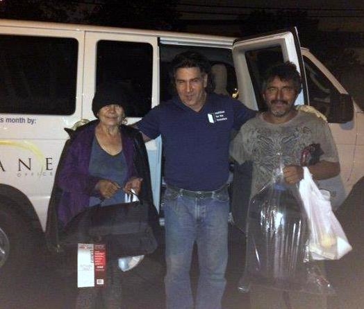 Delivering sleeping bags to our partners and friends