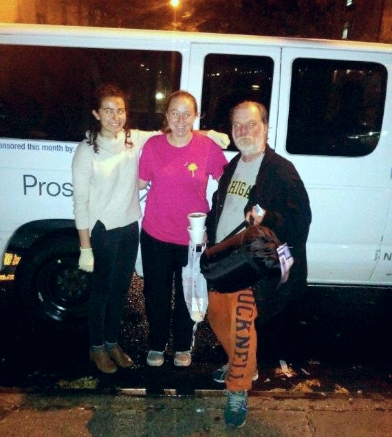 Delivering sleeping bags to our partners and friends