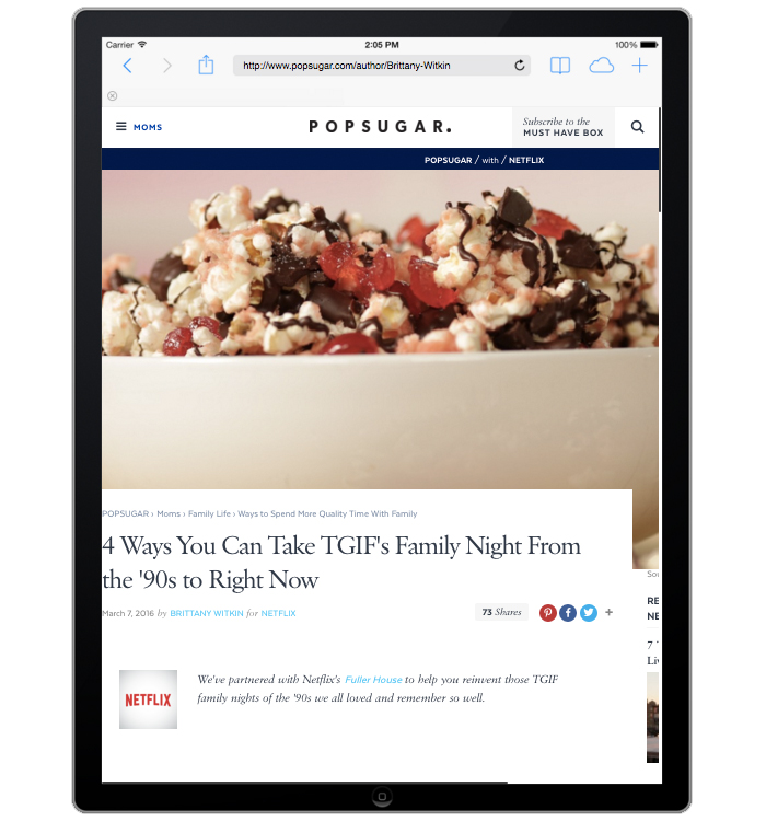 Popsugar.com Integrated Marketing