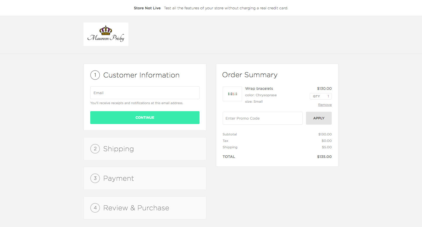 After- Custom Checkout Page