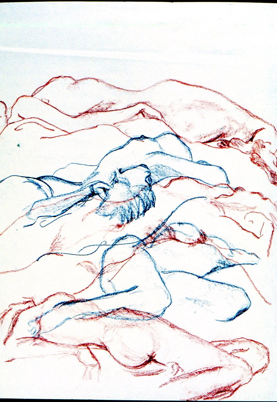 Life Drawing . 2 . 1980 . Charcoal .