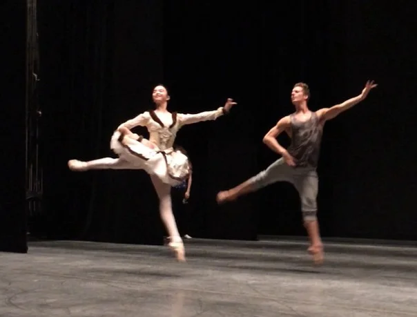 Raymonda rehearsal on stage