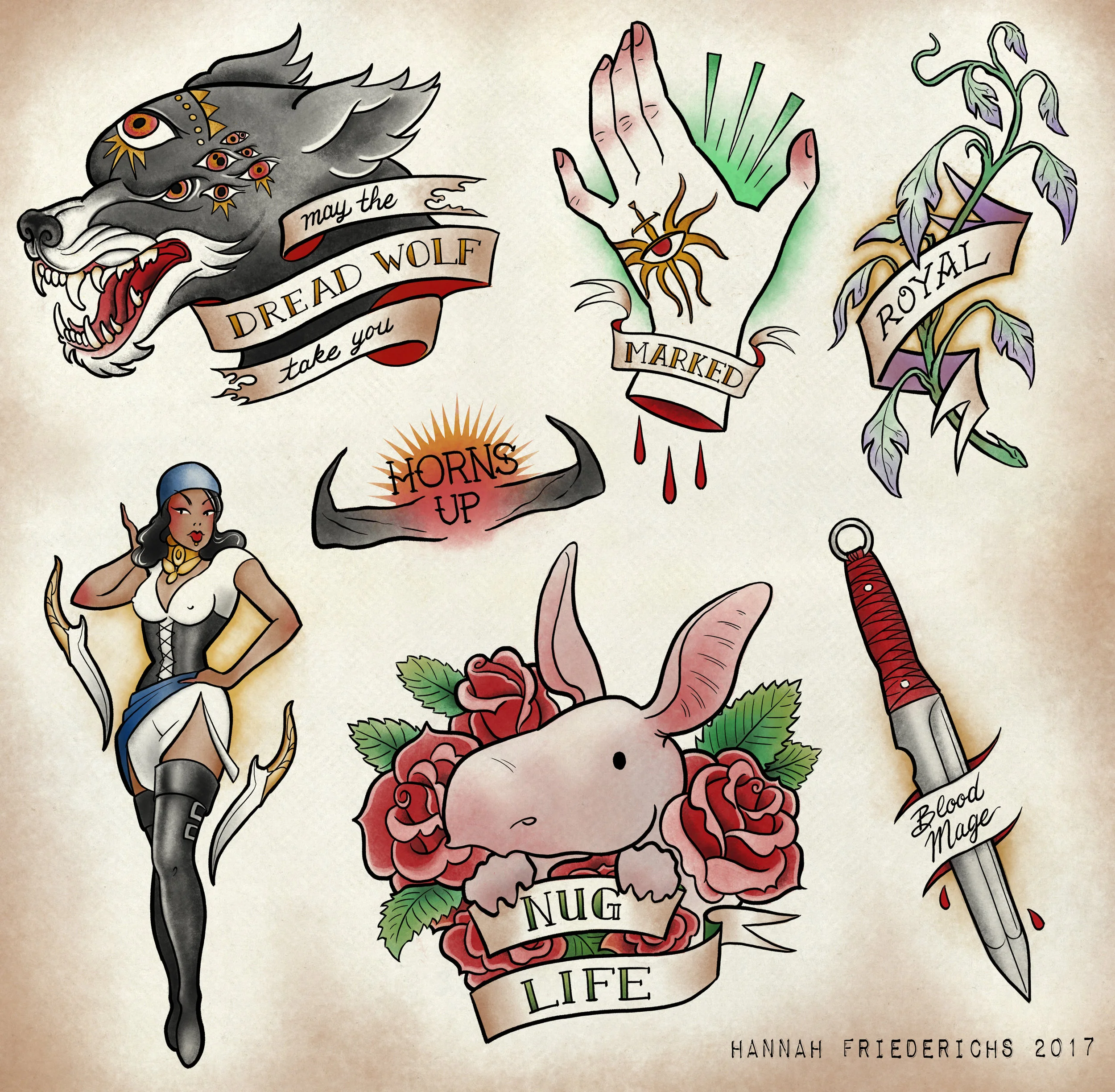 Dragon Age Tattoo Flash