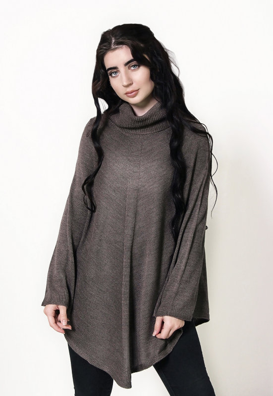 Cowl Poncho Heather