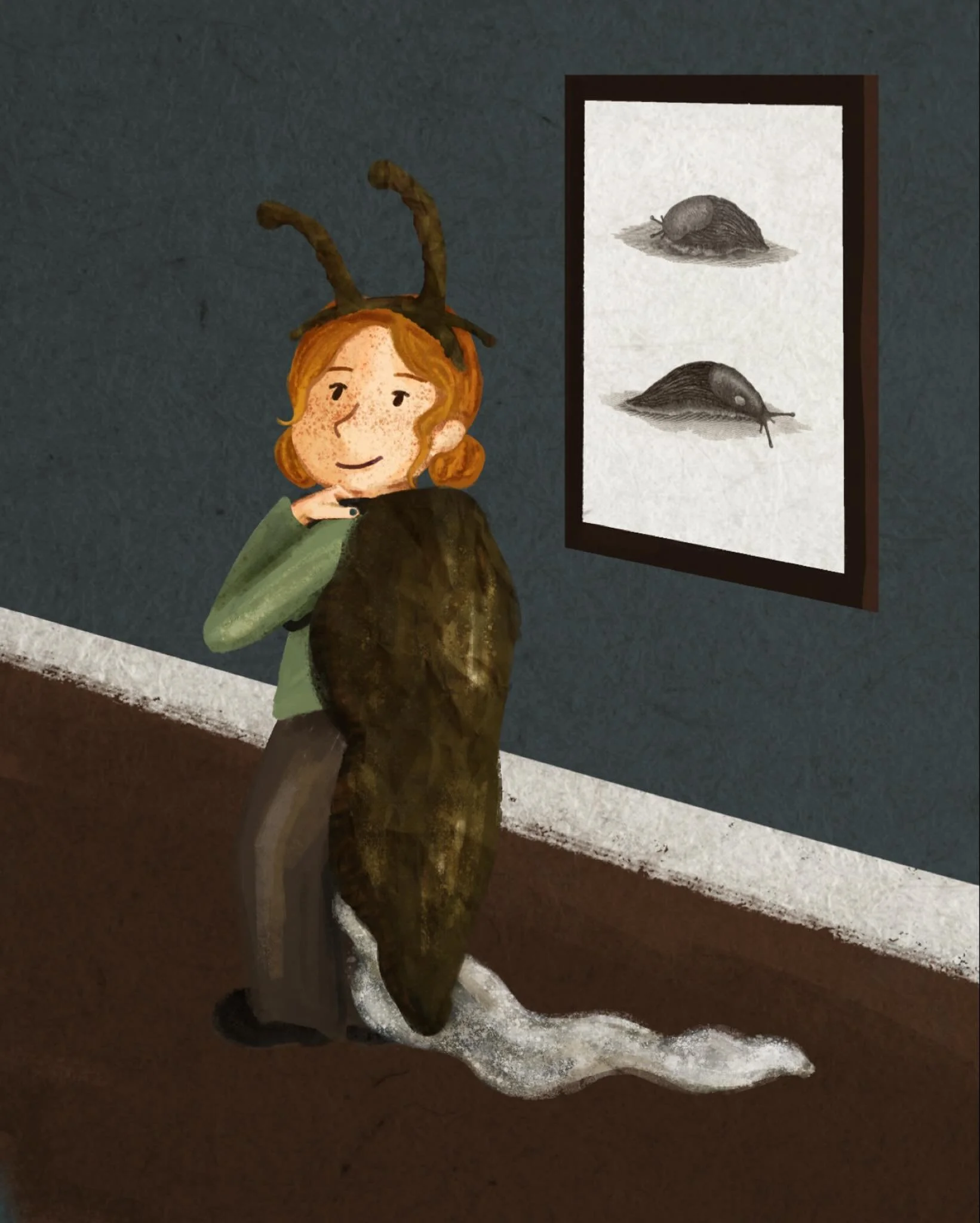 Peachtober Day 3 - Slug @peachtober 
Slug poster from the @nypl collection
#peachtober #peachtober25 #peachtober25slug #slug #digitalillustration #adobefresco #adobefrescoillustration