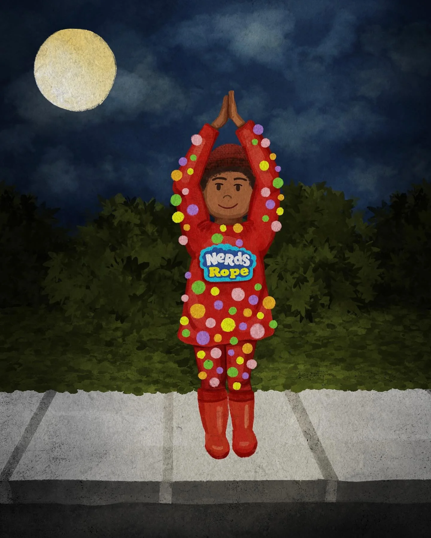 Peachtober Day 9 - Rope @peachtober 
Todays prompt stumped me for a bit, but I’m so happy with how this lil homemade Nerds Rope costume idea turned out. Anything can be achieved with pompoms, a hot glue gun & a dream 💫
#peachtober #peach