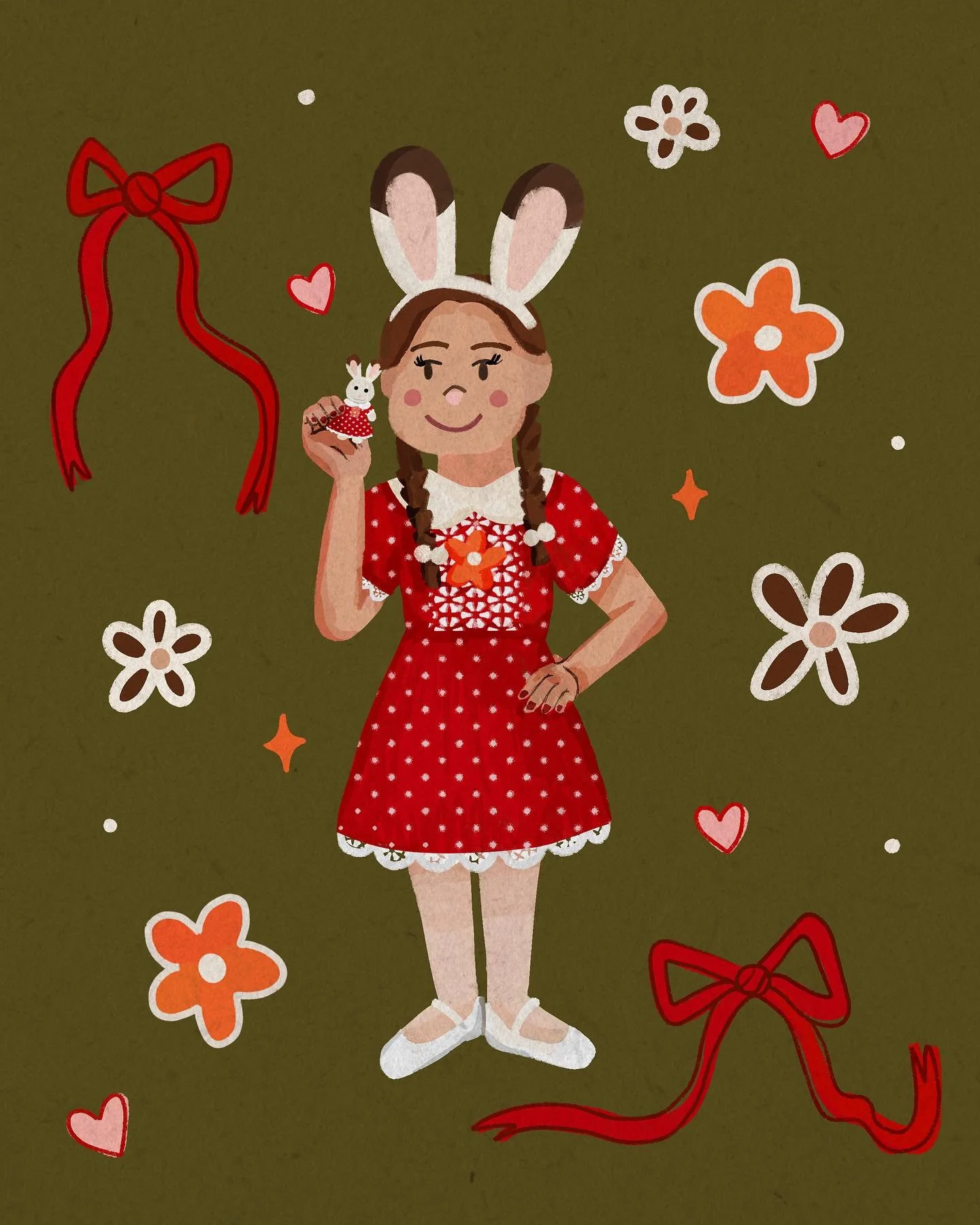 Peachtober Day 10 - Critter 🐰 
Calico Critters costume, to be exact 
@peachtober prompts by @furrylittlepeach 
#peachtober #peachtober25 #peachtober25critter #calicocritters #calicocritterslover #halloweencostumeideas #adobefresco #adobefrescoill