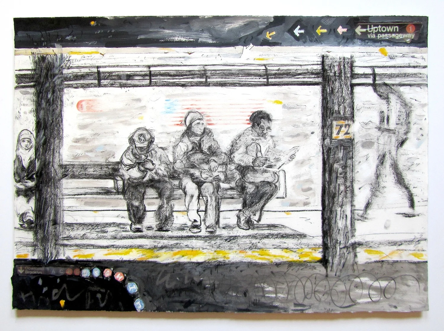   Plat-forms    oil and mixed media on paper 26 x 36 in 2014  &nbsp; 