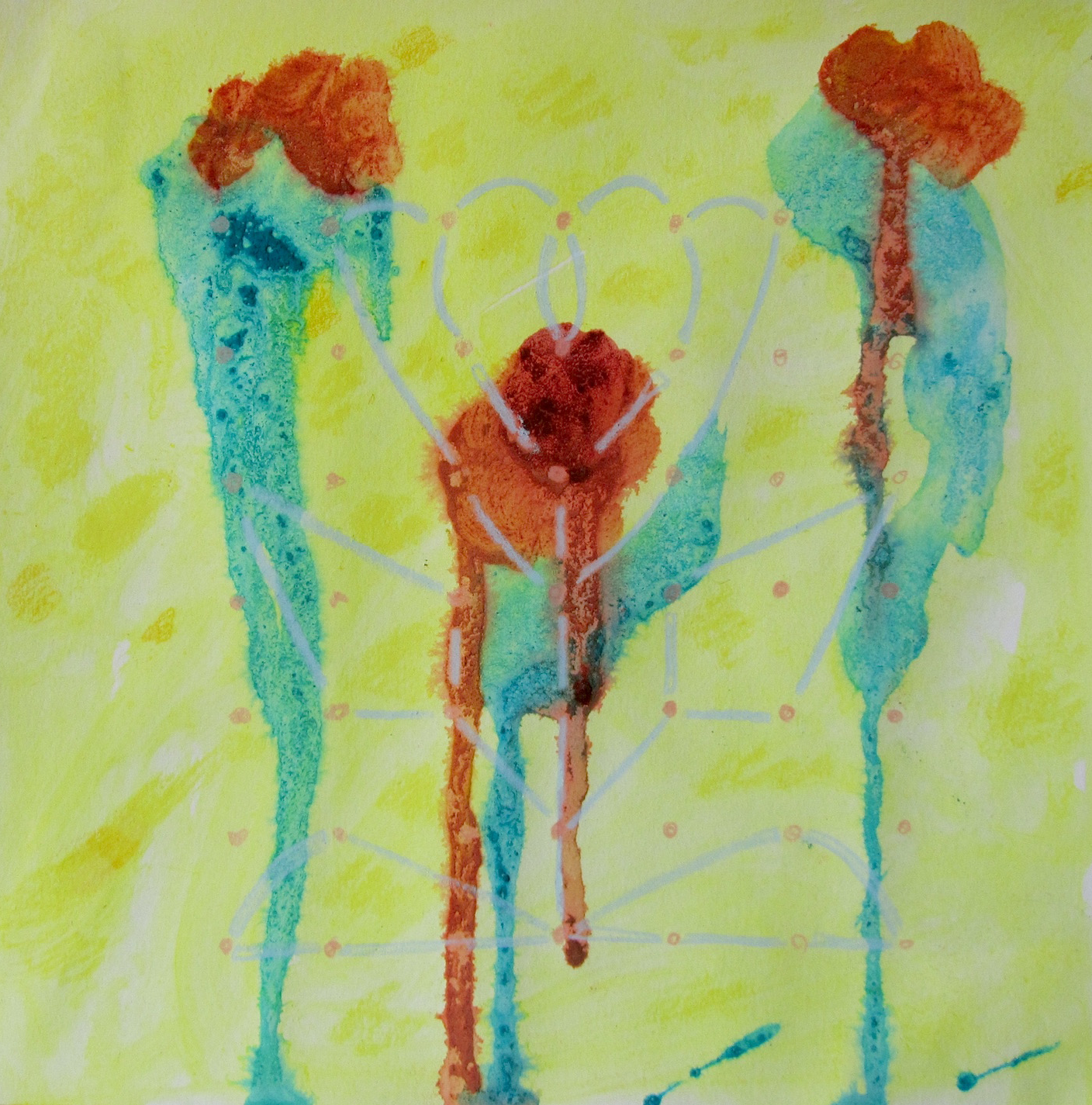  Artwork for  Yogavataranam: The Translation of Yoga  (2015).  Pigment on paper 8 × 8 in 