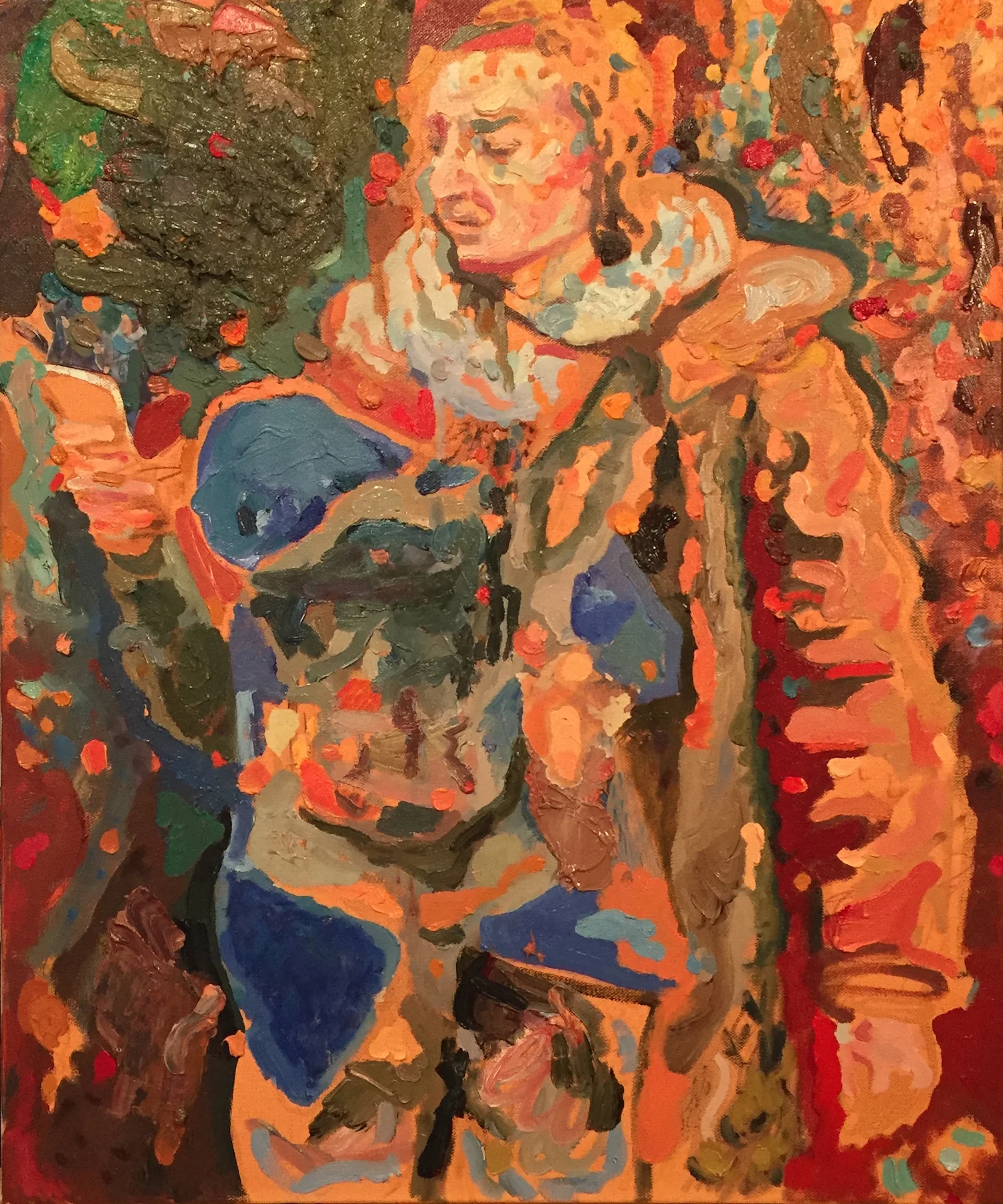    Woman and Child    oil and mixed media on canvas 24 x 20 in 2014-16  &nbsp; 