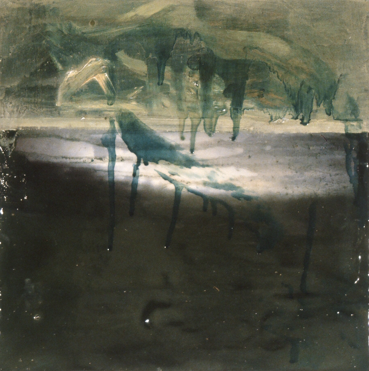    Storm 2    Oil, photocopy, PVA on board 30 x 30 cm 1998  &nbsp;  &nbsp; 