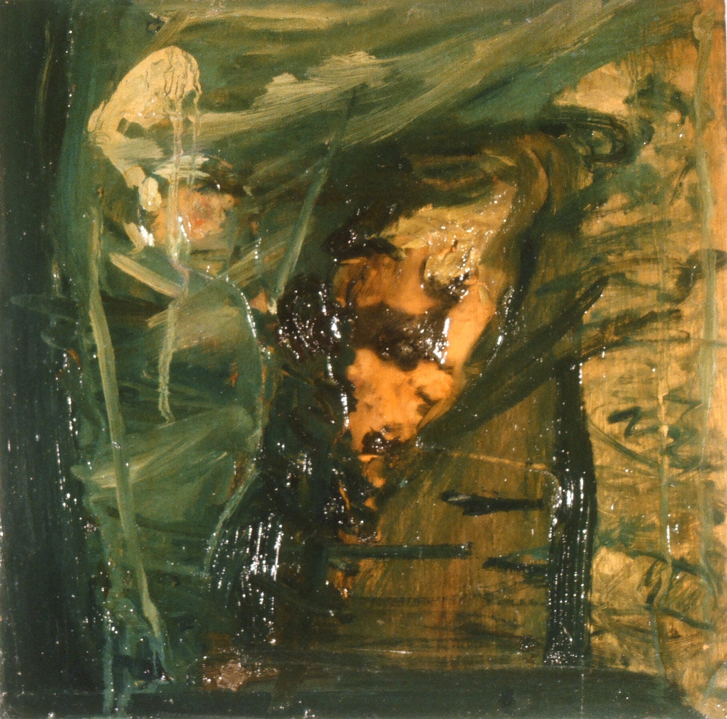    City Movements 3    Oil, Shellac, PVA on board 35 x 35 cm 1998  &nbsp;  &nbsp; 