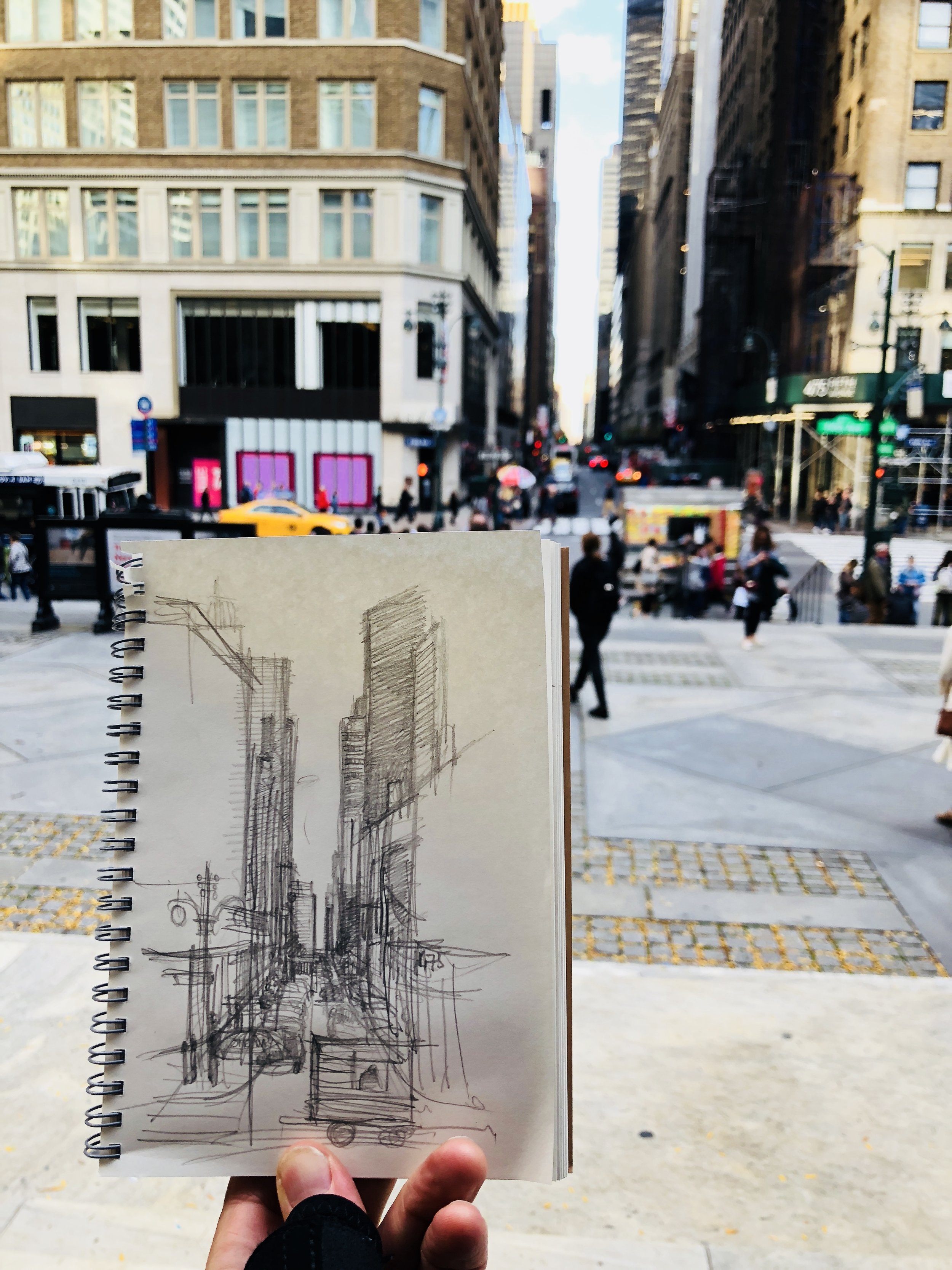 Original Drawing of Freedom Tower New York City