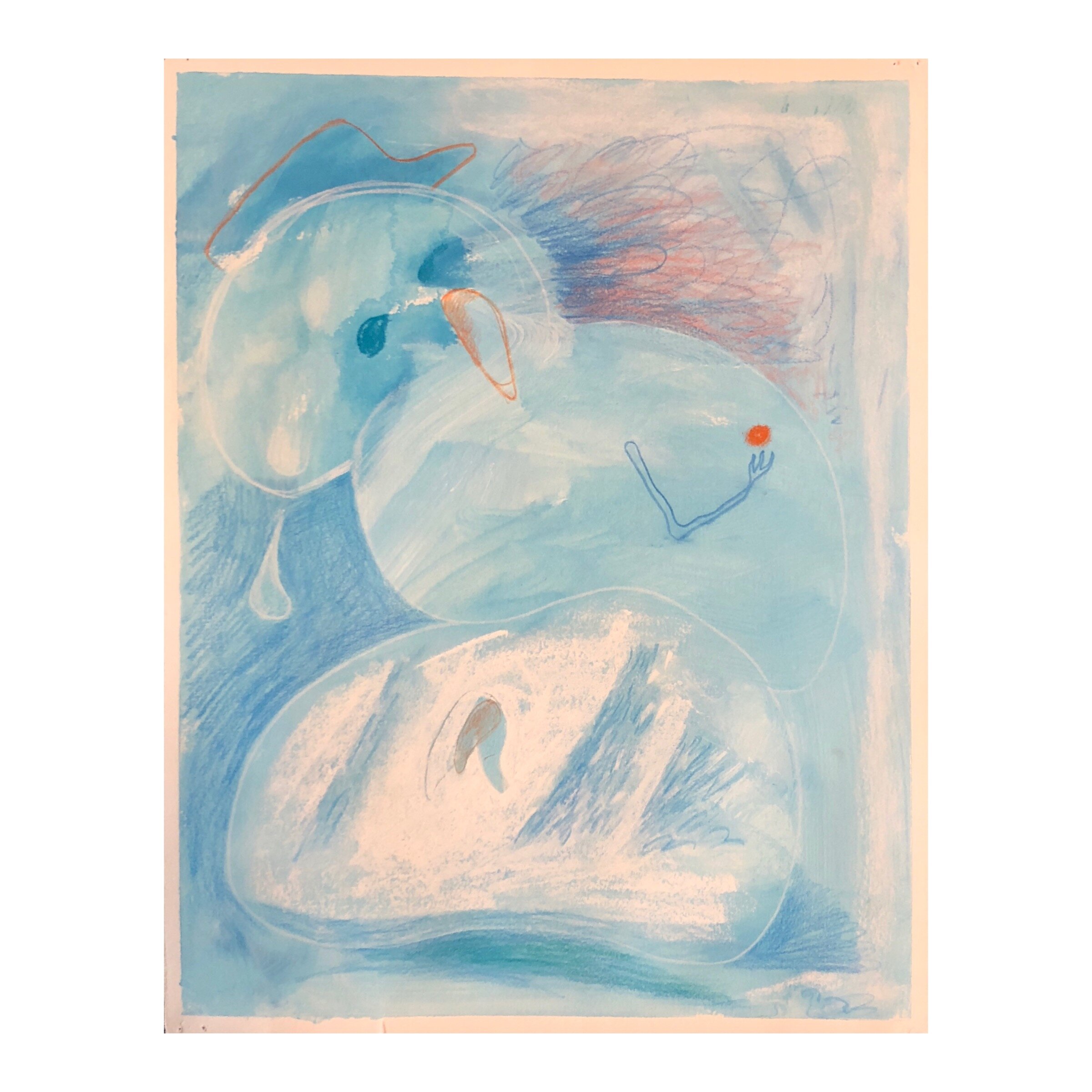    The Gift    Oil and pastel on paper 2018 