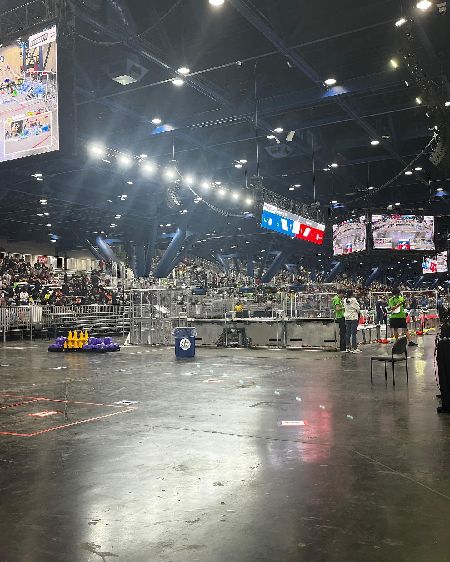 FIRST Championship Practice Day! The team has had an amazing time so far. We got to meet some amazing teams from all over the world and see some familiar faces. We are super excited for what the next few days have to bring and we wish everyone the be