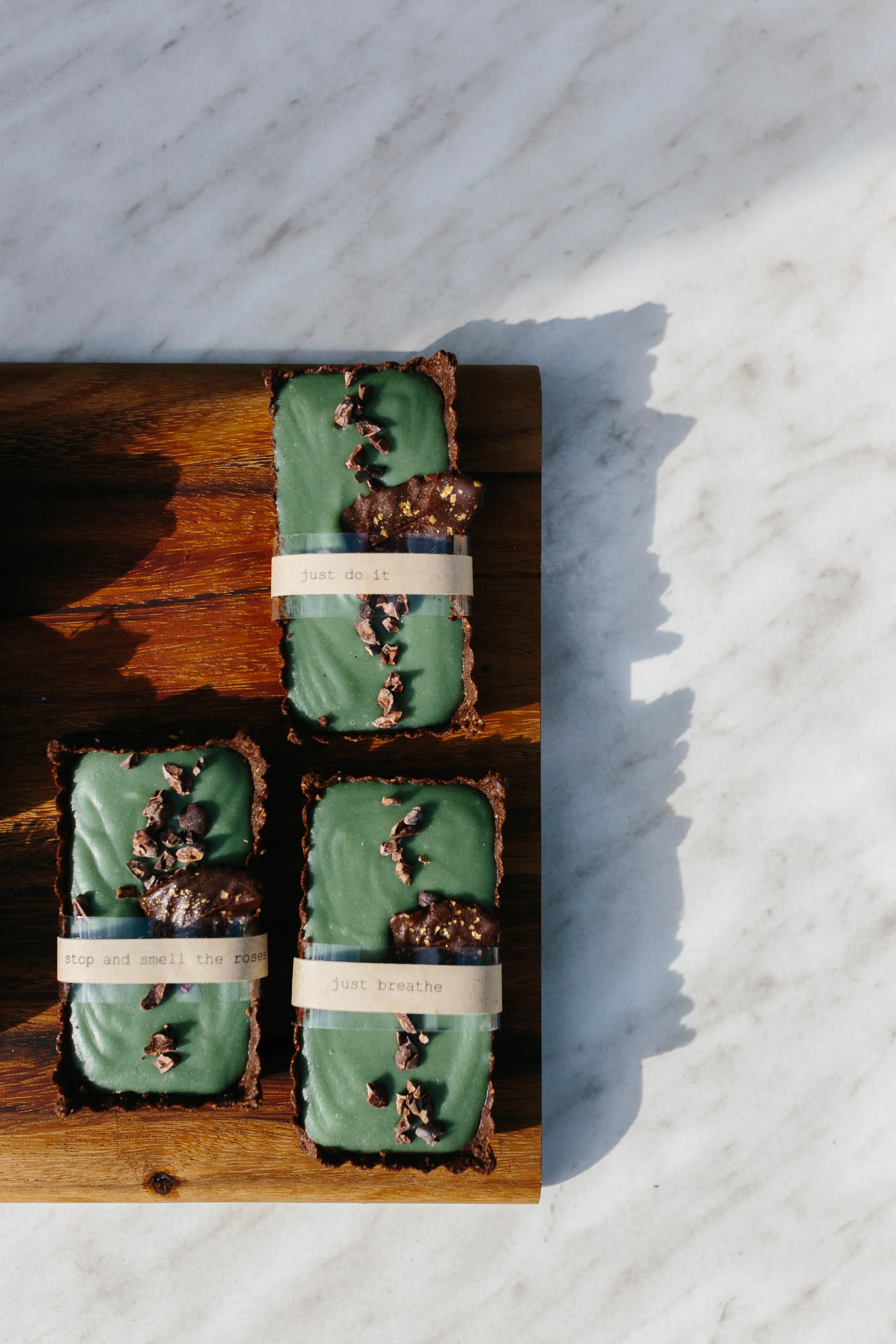 Choc mint tart raw dessert by Serotonin Eatery