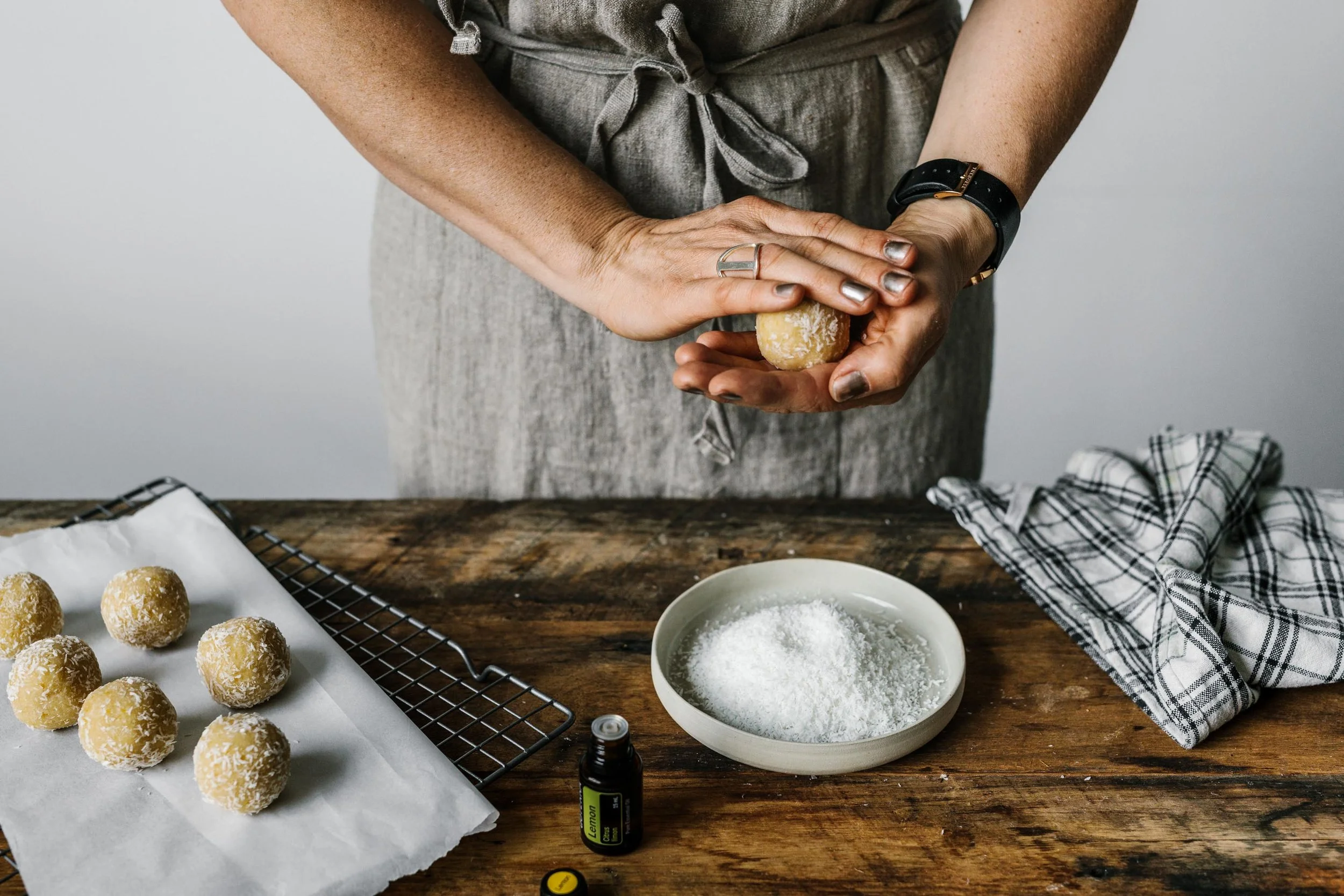 Organic coconut and lemon bliss balls -a &nbsp;sustainable and fair trade product by Coconut my Body.&nbsp;  Photo: Marnie Hawson