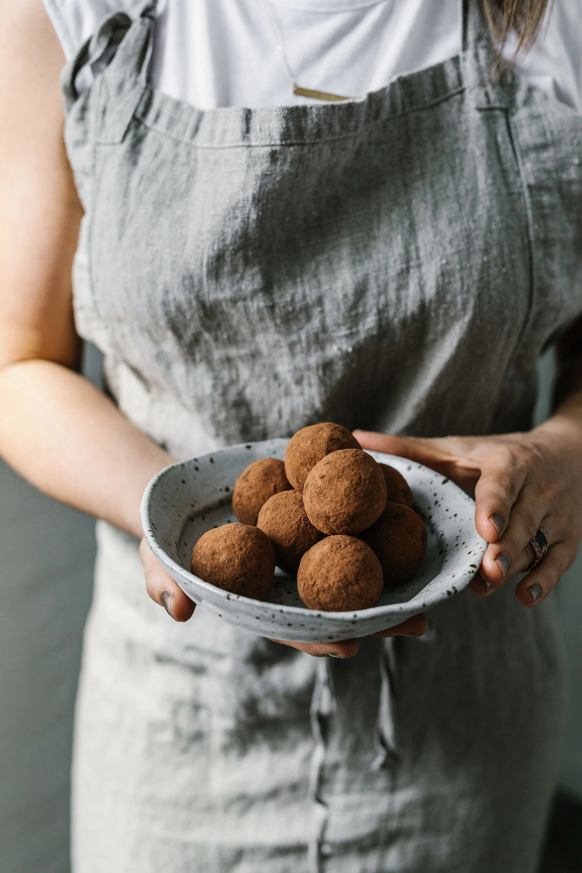 Organic chocolate and coconut bliss balls -a &nbsp;sustainable and fair trade product by Coconut my Body.&nbsp;  Photo: Marnie Hawson