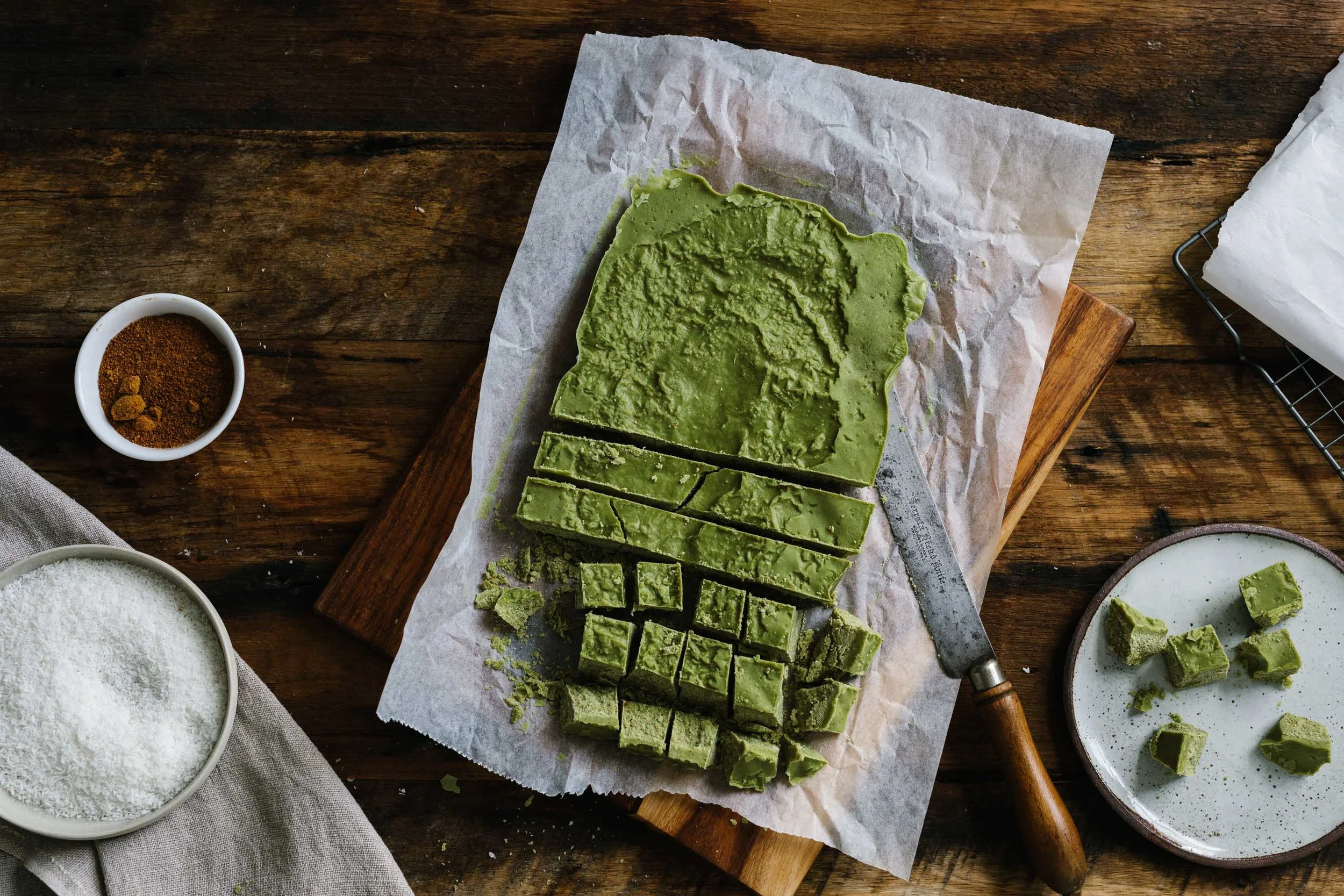 Organic  &nbsp;matcha and coconut butter -&nbsp;  a sustainable and fair trade product by Coconut my Body.&nbsp;Photo: Marnie Hawson