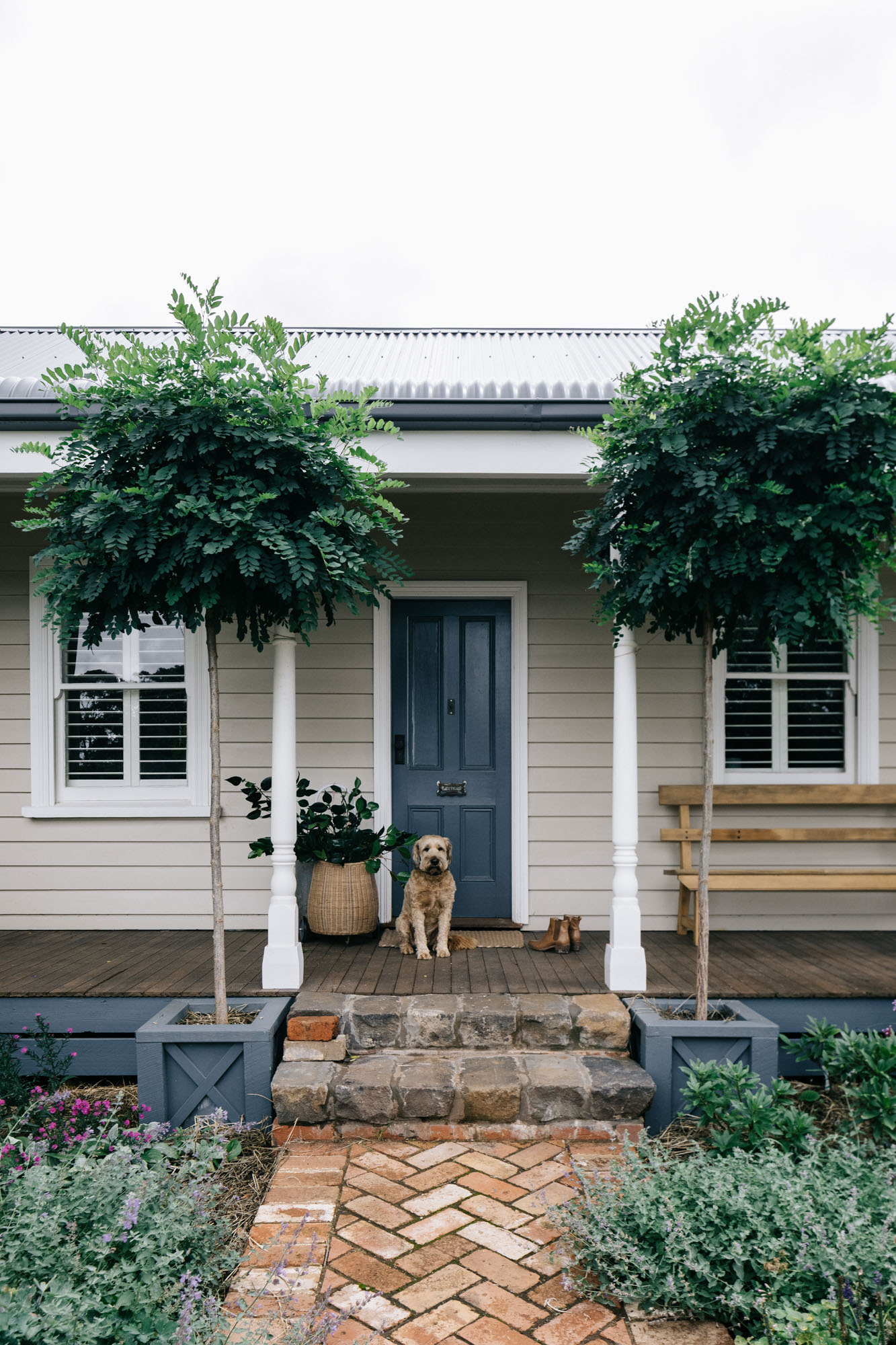 Country weatherboard cottage at Acre of Roses, Trentham - a sustainable flower farm and luxury country accommodation. Photography by Marnie Hawson, Melbourne purpose-driven photographer and styled by Belle Hemming.