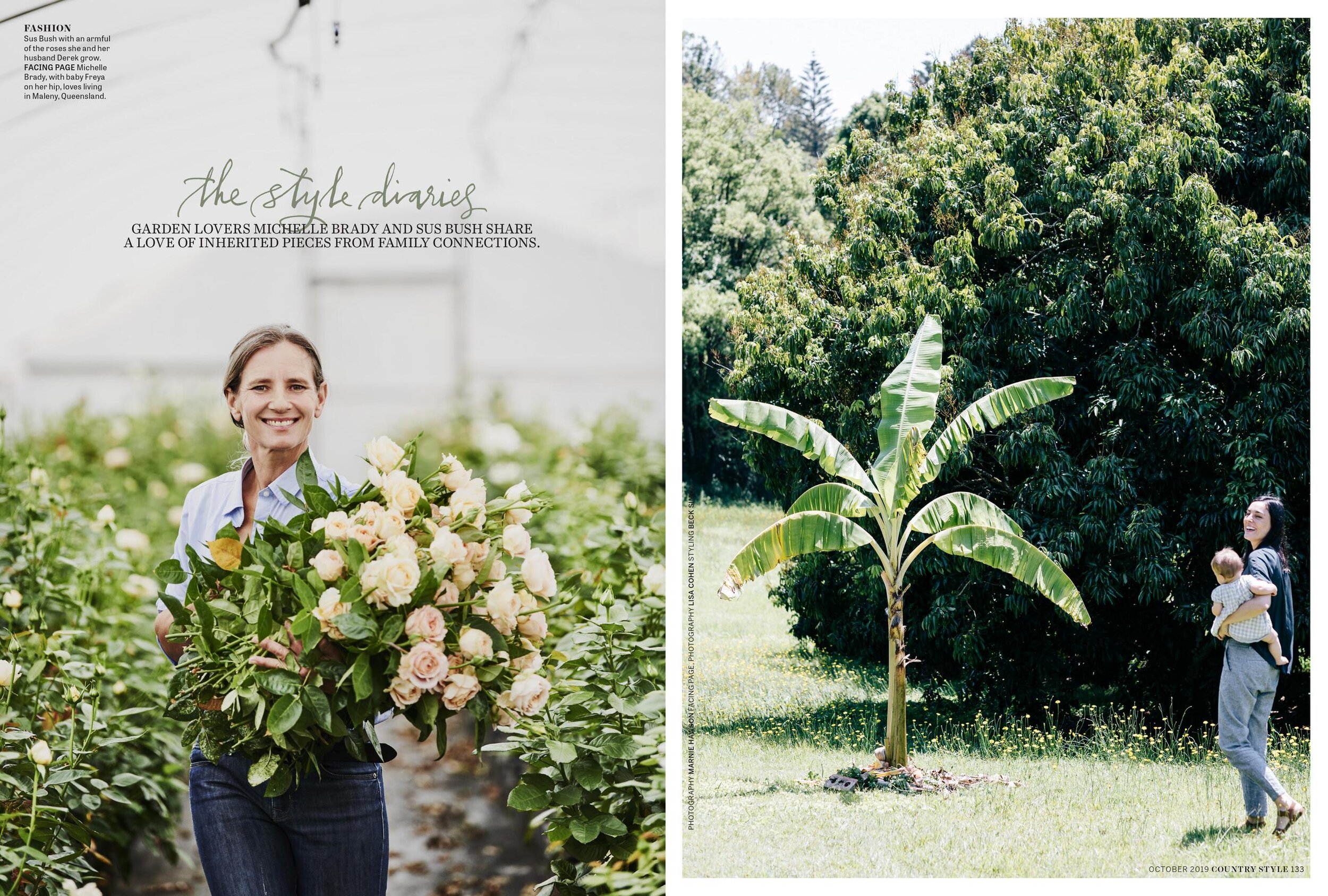 Marnie Hawson, fashion photographer for Sow n Sow, as seen in Country Style.