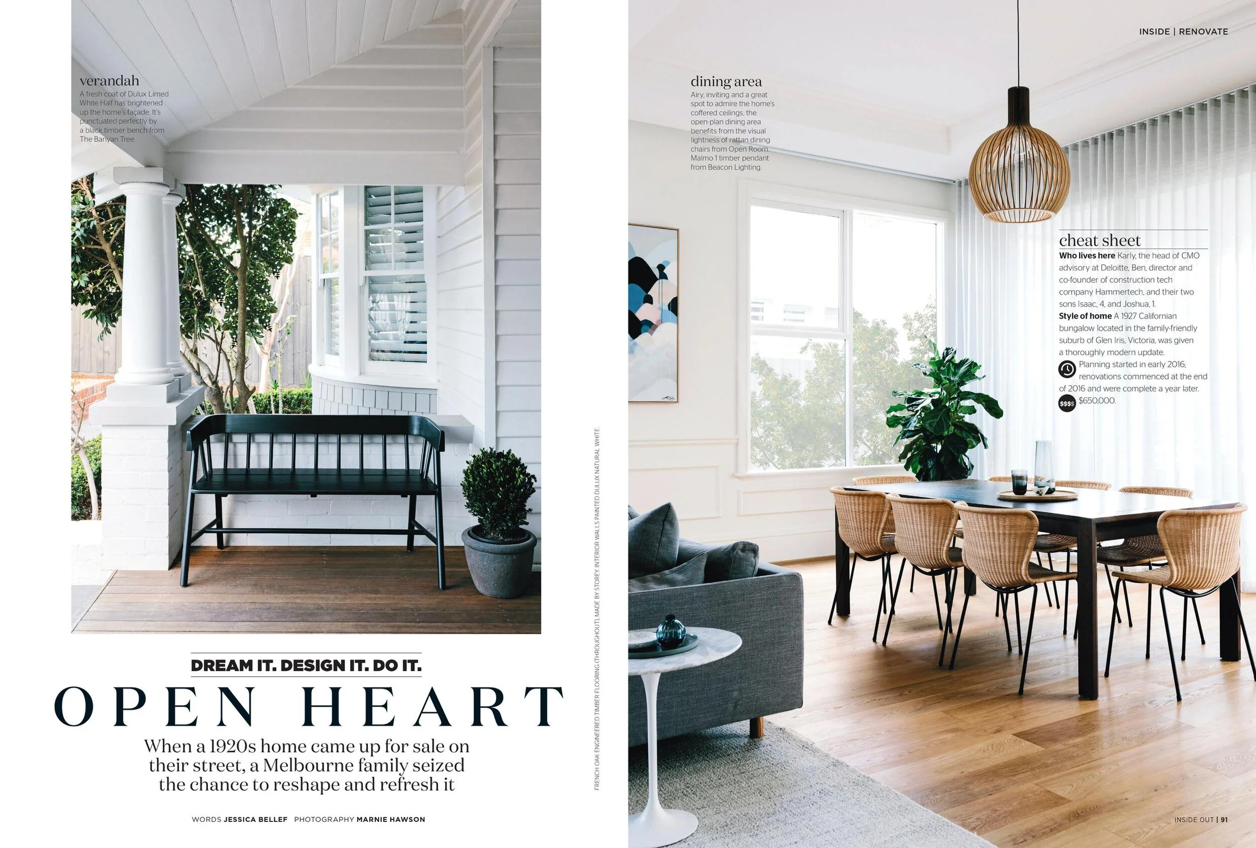Glen Iris residence as seen in Inside Out. Photography by Marnie Hawson, built by Tilbuilt, and interior design by Marcia Hong.