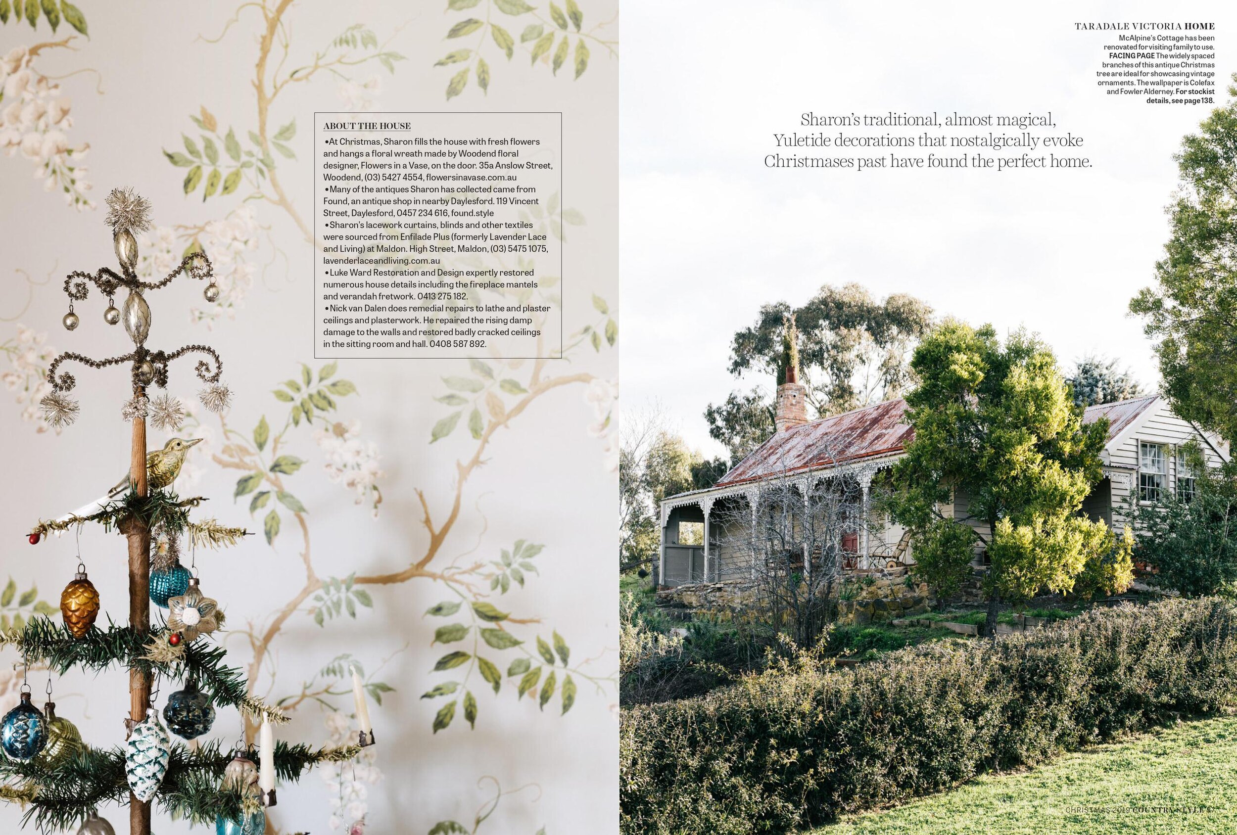 Sharon &amp; Ron Randall, Taradale for Country Style magazine, Christmas 2019. Photography by Marnie Hawson and styling by Inside Story (Lynda Gardener and Belle Hemming Bright)