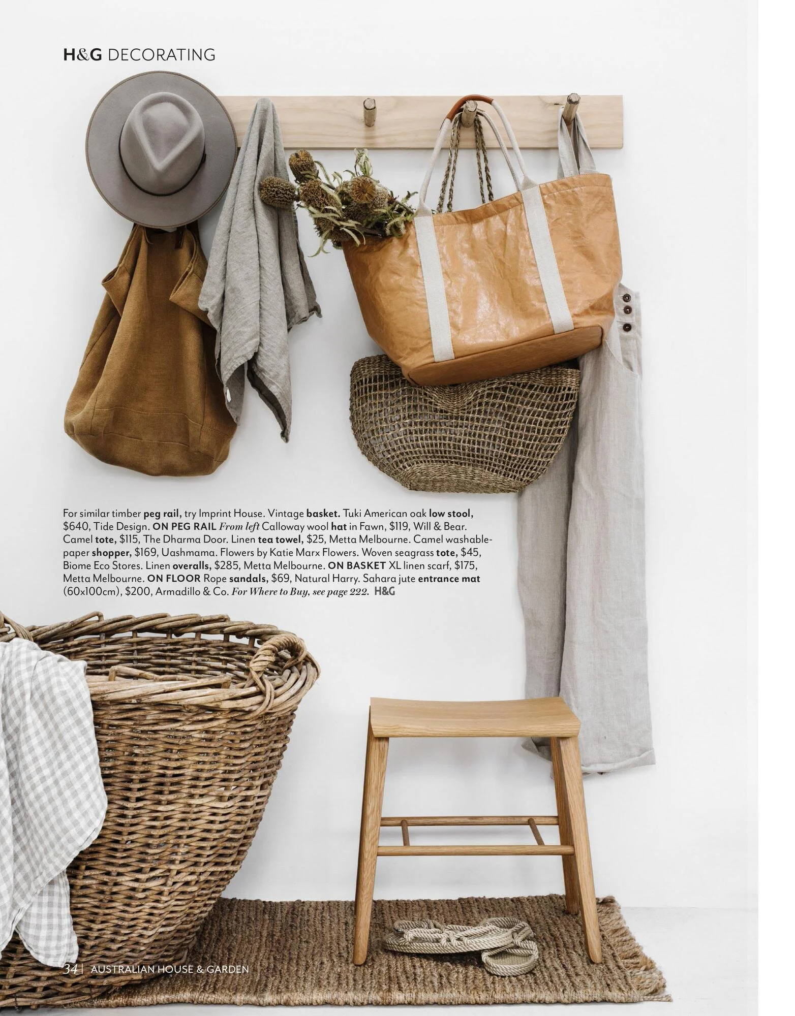 Sustainable decorating story for Australian House &amp; Garden by purpose-driven photographer Marnie Hawson and Inside Story (Lynda Gardener and Belle Hemming).
