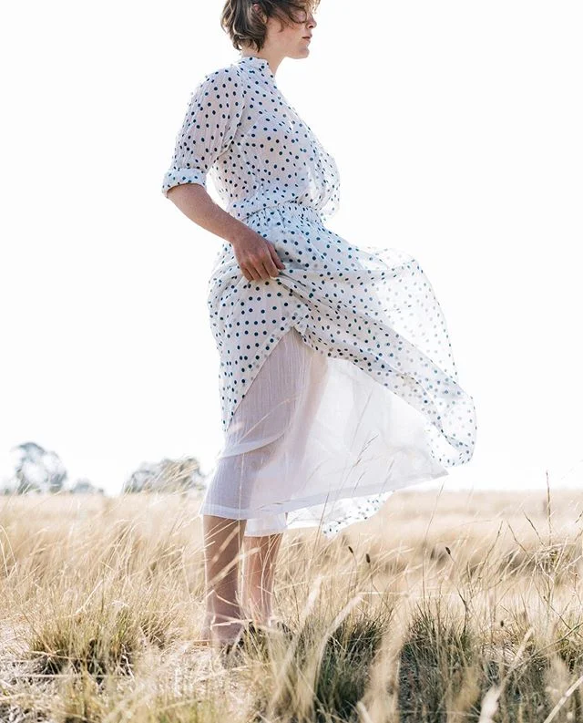 Can you ever have too many spots? Someone asked me if I liked spots last week, and realised that every time I saw them I was wearing something spotty! I need to get my hands this soft and floaty cotton voile Sydney skirt from one of my favourite local brands @mettamelbourne. Paired here with the Edie spot shirt.
