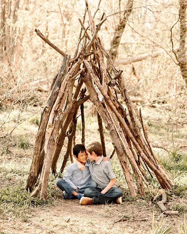 The last time you saw these two knuckle heads, they were in Christmas jammies making a gingerbread house.  You told me that the constant wrestling was typical and not to worry about the roughhousing...no harm would come from it. You all are a bunch o