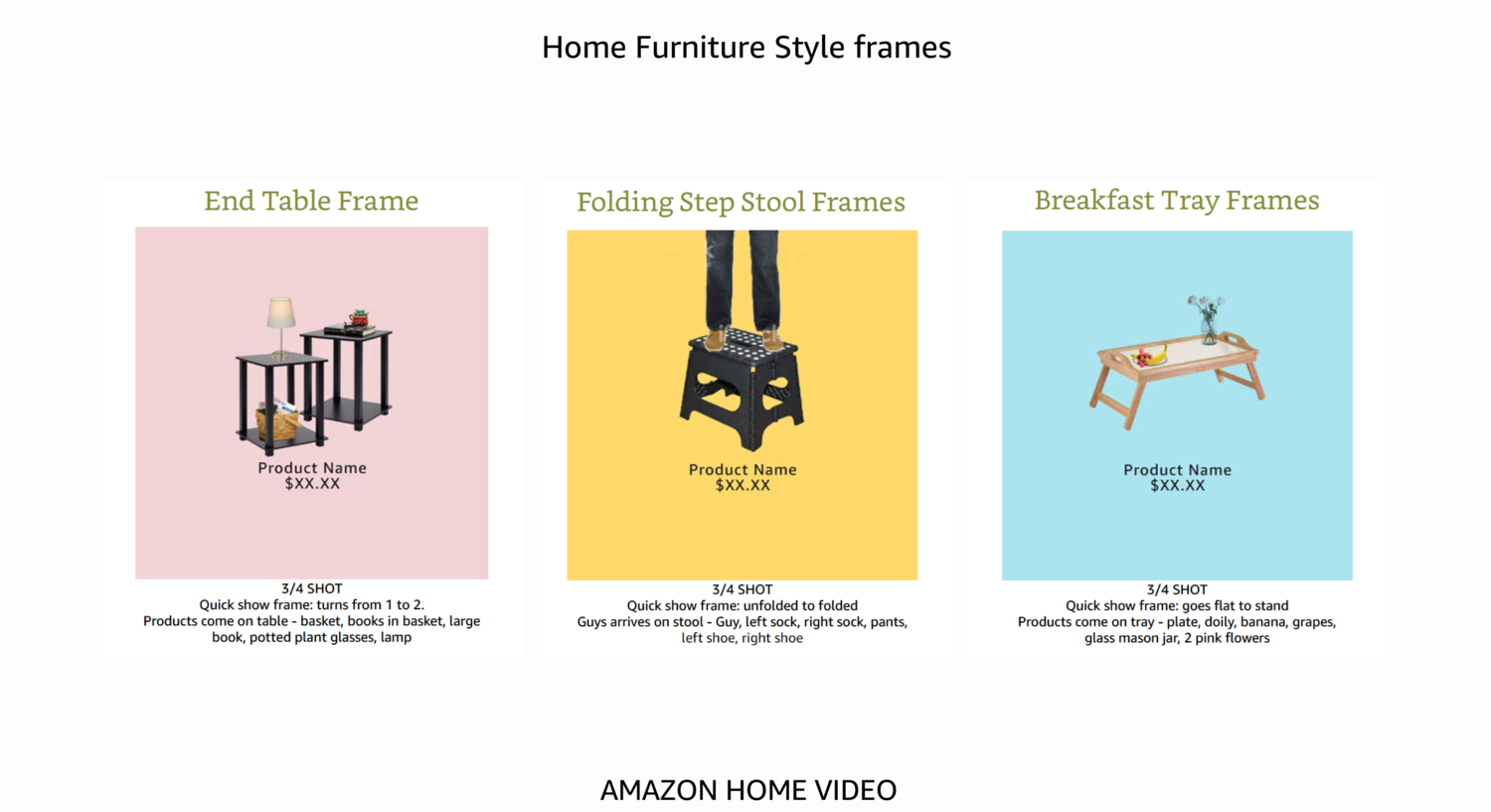Amazon Furniture Stop-Motion YouTube Ad Style Frames Art Direction August 2017