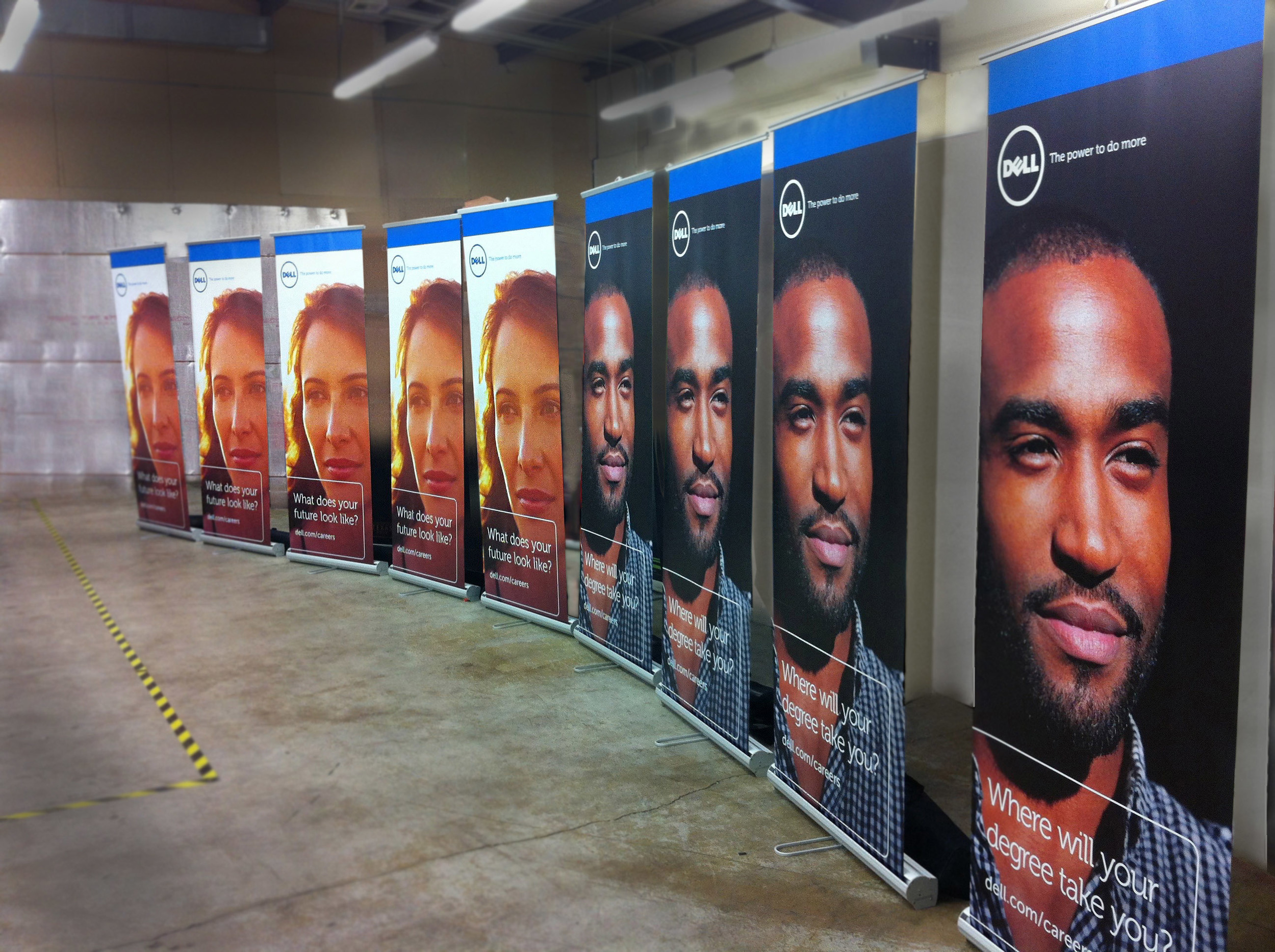 No one does more banner stands in Austin than CC West.