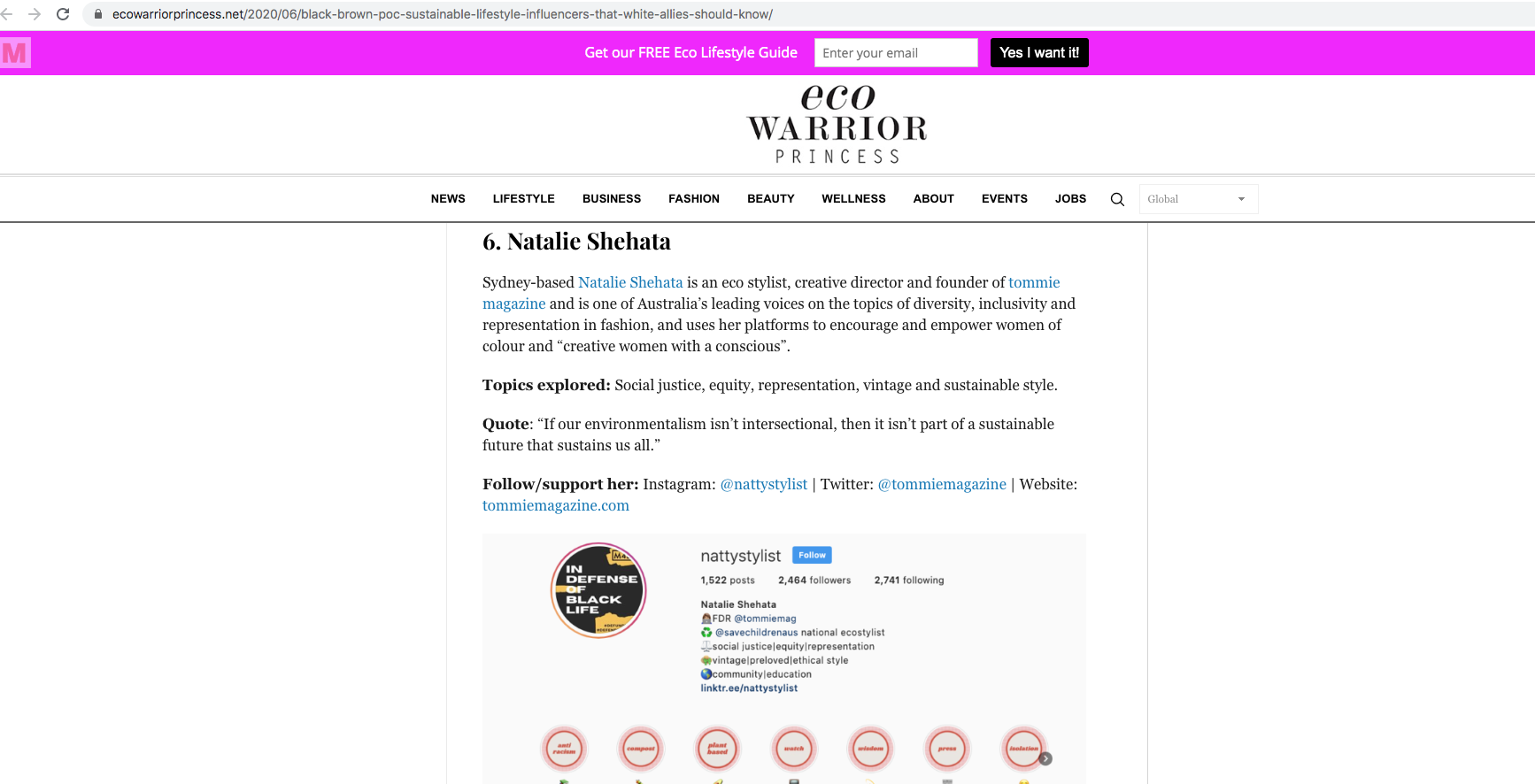 Eco Warrior Princess Feature