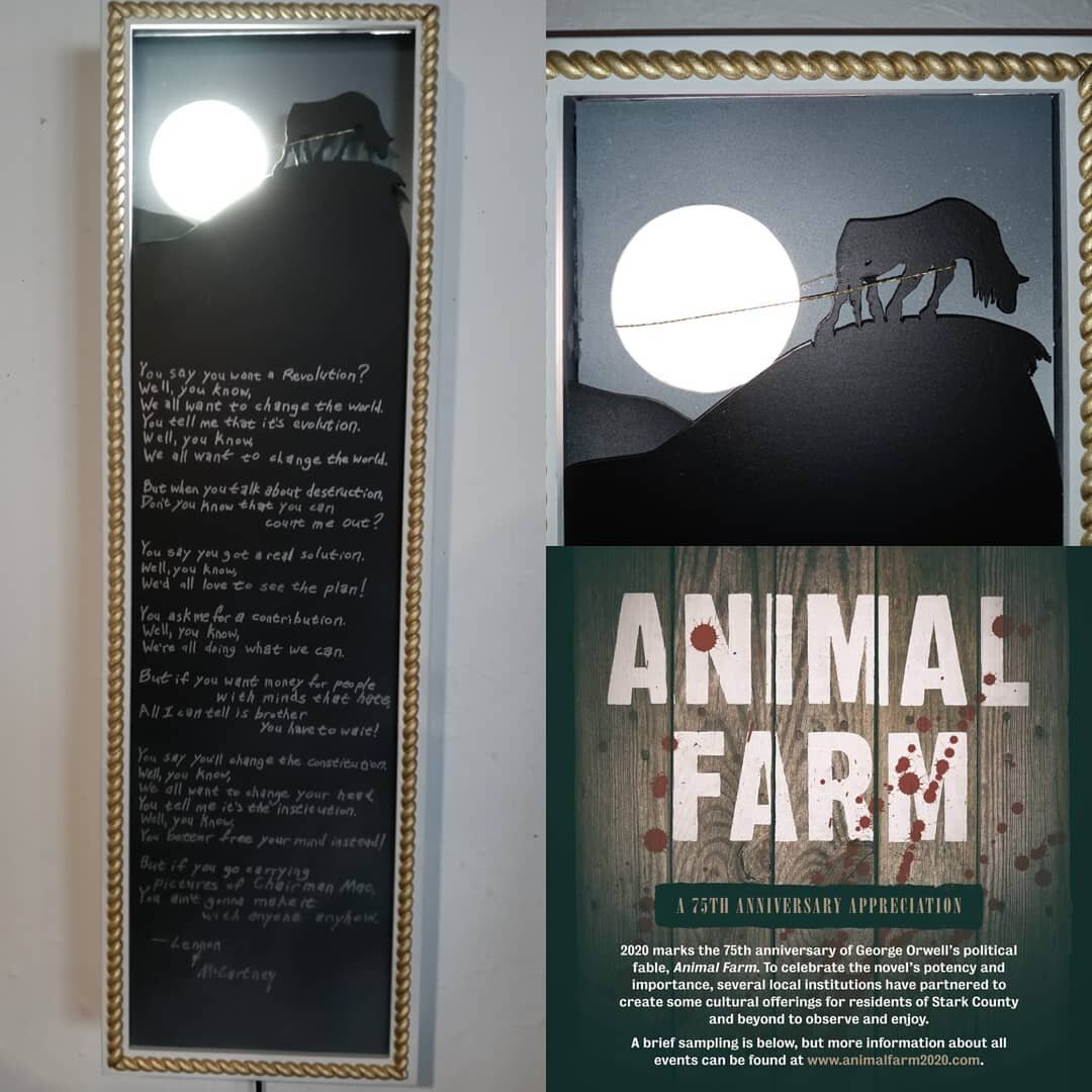 Come out to see my piece celebrating the 75th anniversary of Animal Farm by George Orwell.
.
(Title)

I Will Work Harder: The Workers Revolution
(SOLD)
Passage from chapter 6

&quot;He (Boxer the horse) had made arrangements with the cockerel to call