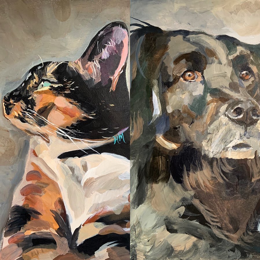 These are Cora and Upson. Message me for a pet portrait.

#petsofinstagram #petportrait #petportraitartist #furbaby