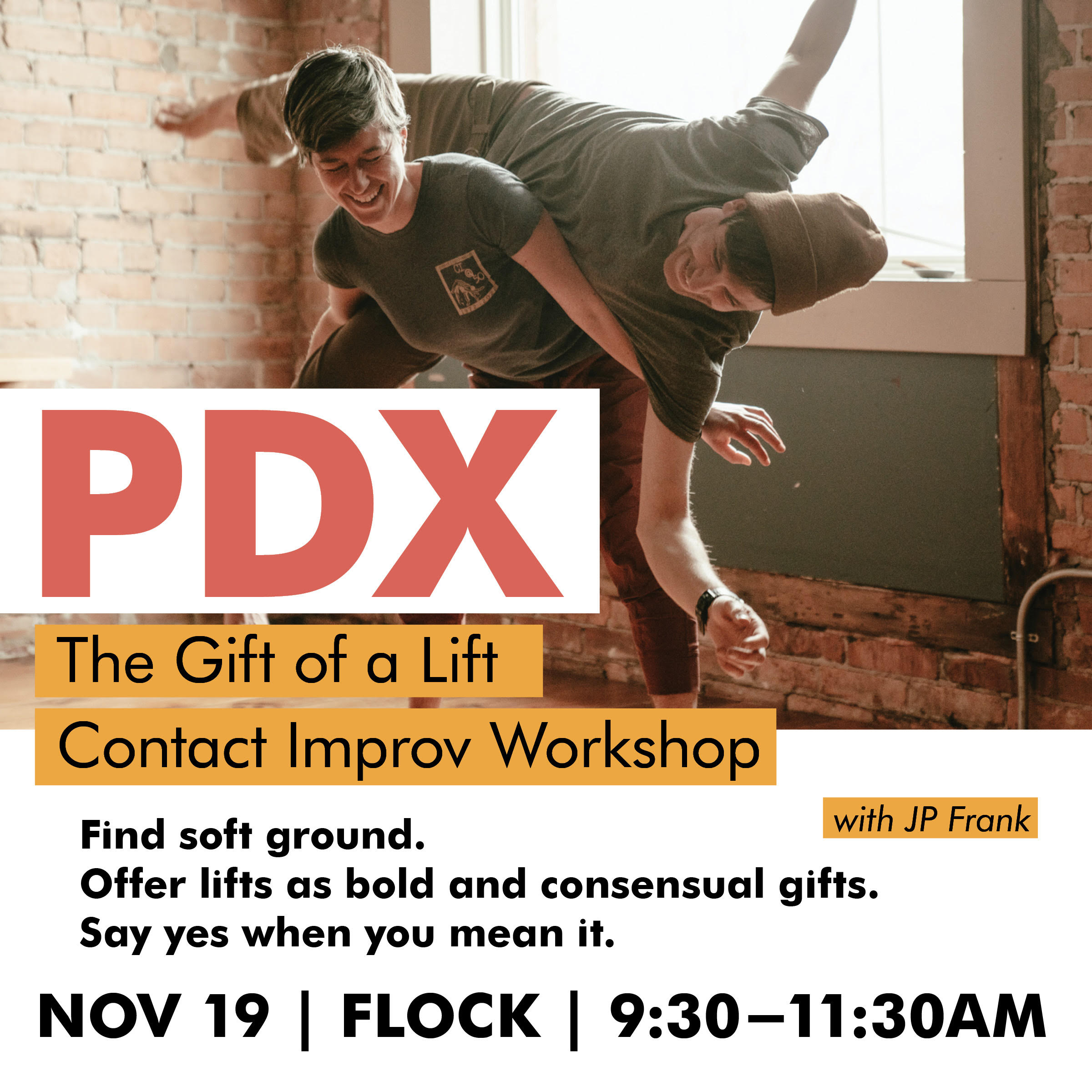 The Gift of a Lift /CI workshop w/JP Frank 