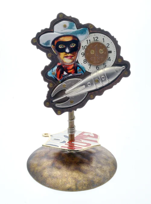 Pin with stand designed by Jeff for the "Radical Jewelry Makeover"